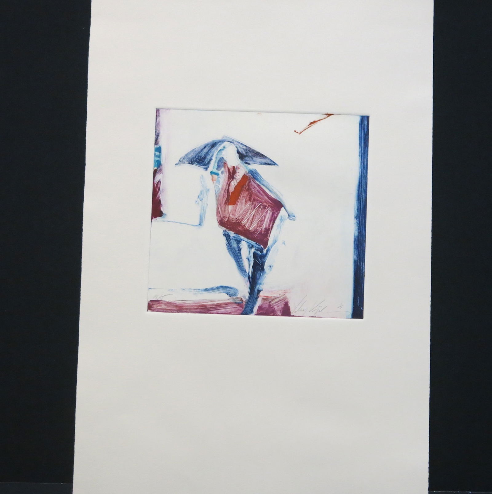 Untitled Single Figure: Monotype signed and numbered lower right MT lower left