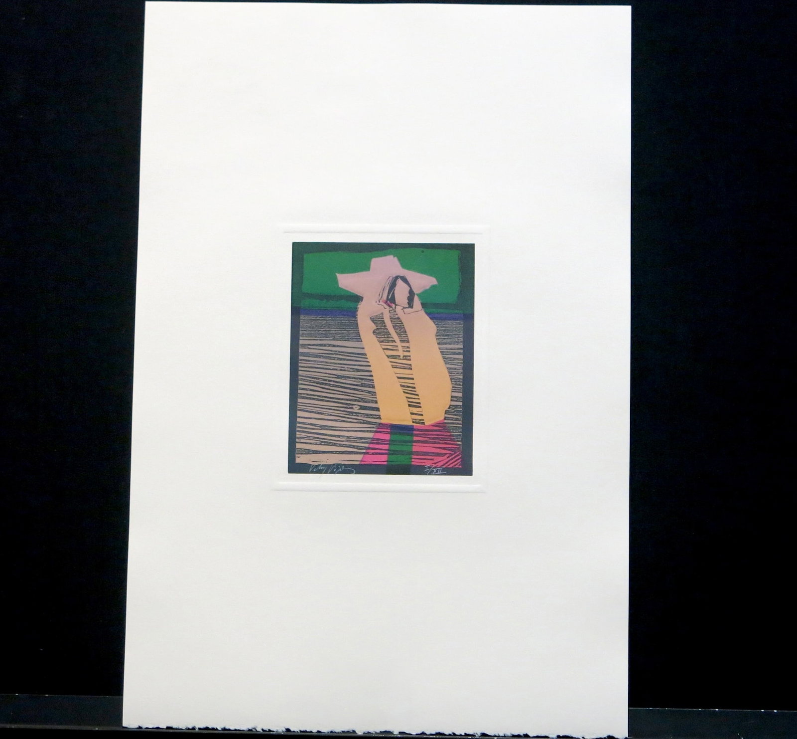 Muchacho con Sombrero: Lithograph signed lower left numbered lower right