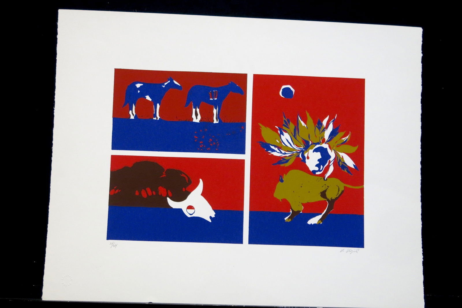 American West: Serigraph signed lower right numbered lower left