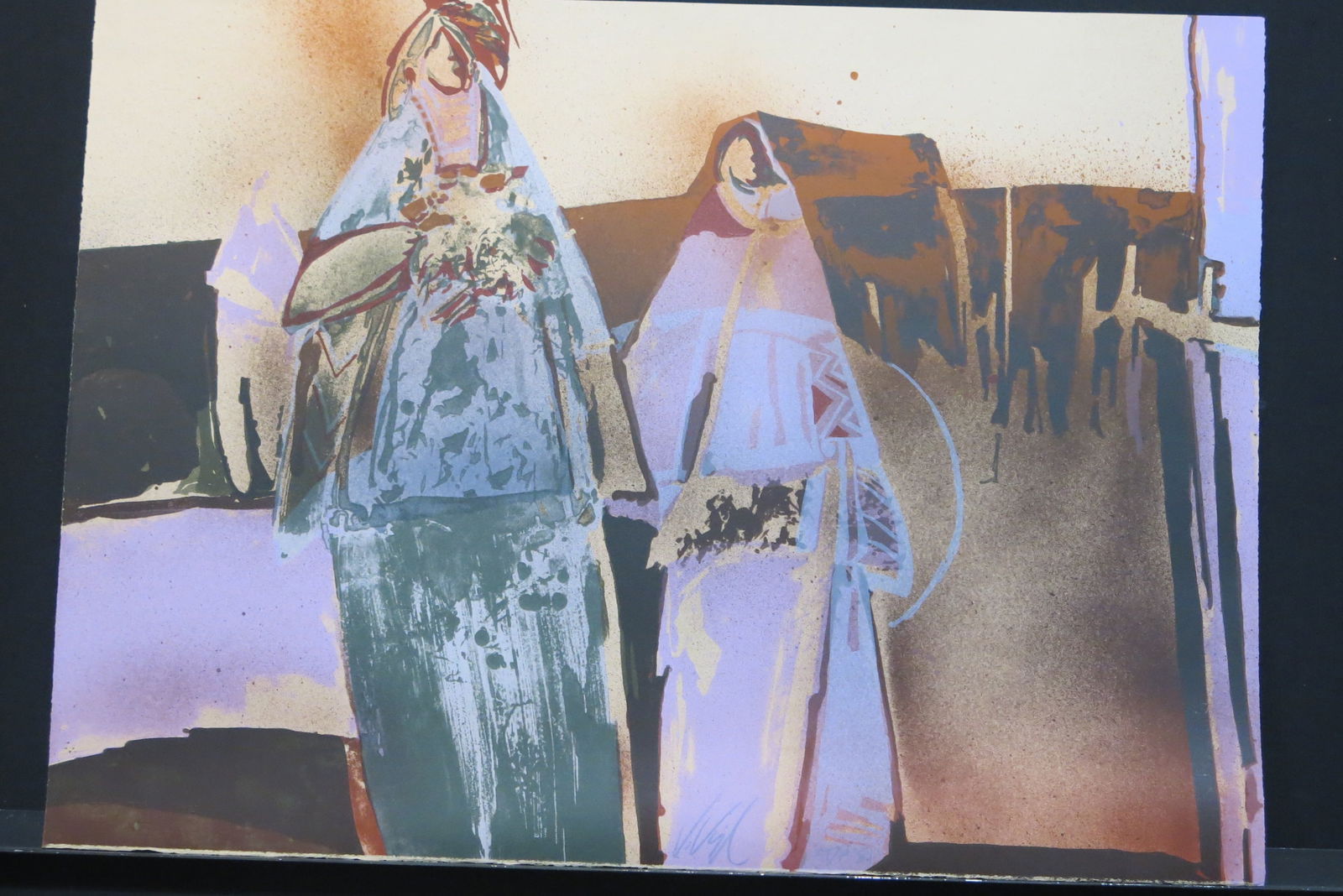 Untitled Two Figures: Lithograph signed and numbered center