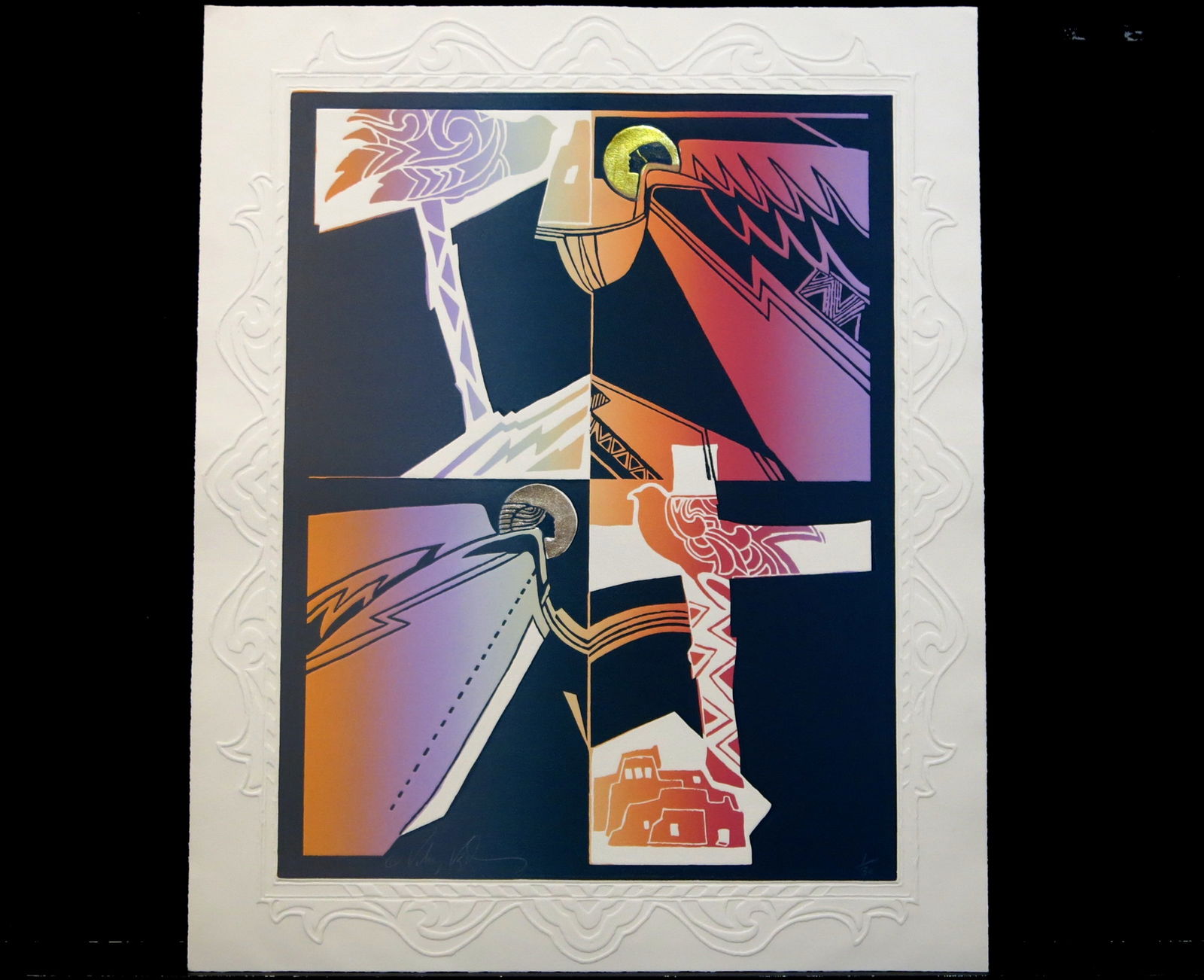 Angels del Sol: Lithograph signed lower left numbered lower right with embossing