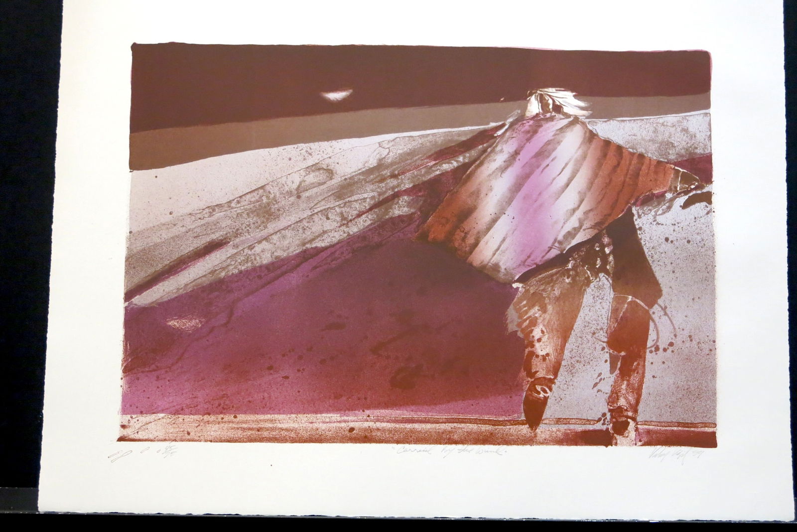 Carried By The Wind '99: Lithograph signed lower right number lower left title lower center