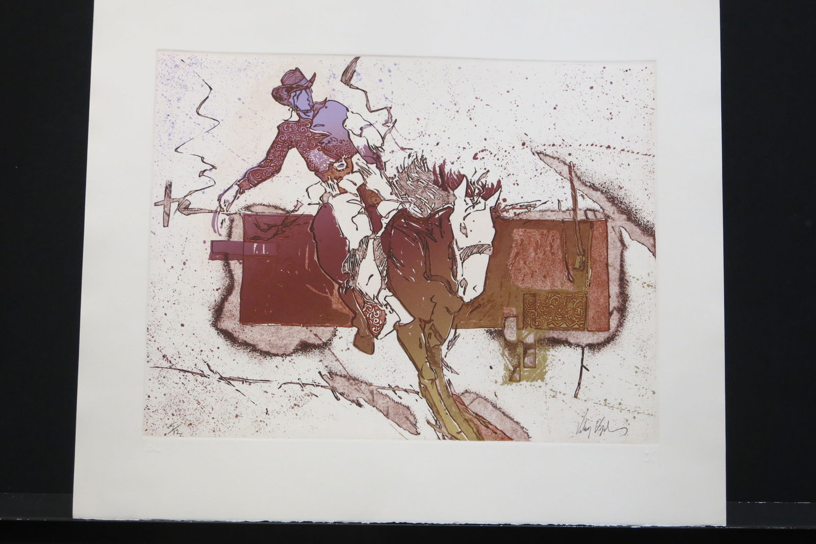 Angelite: 7 Color Trial Proof, Lithograph signed lower right