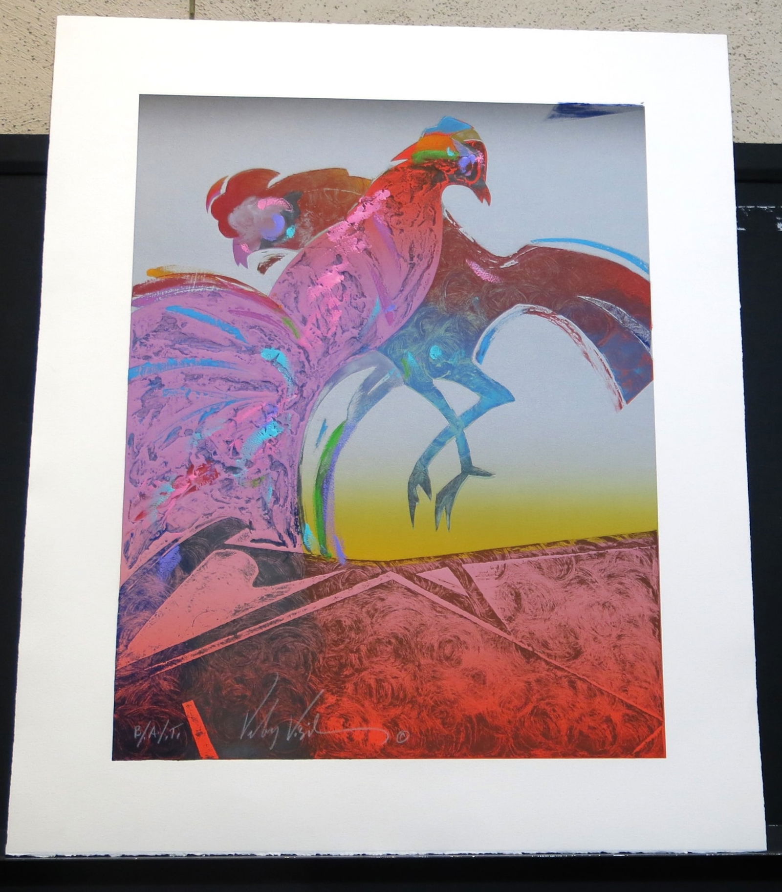 Red Spur: Collograph signed and BAT lower left