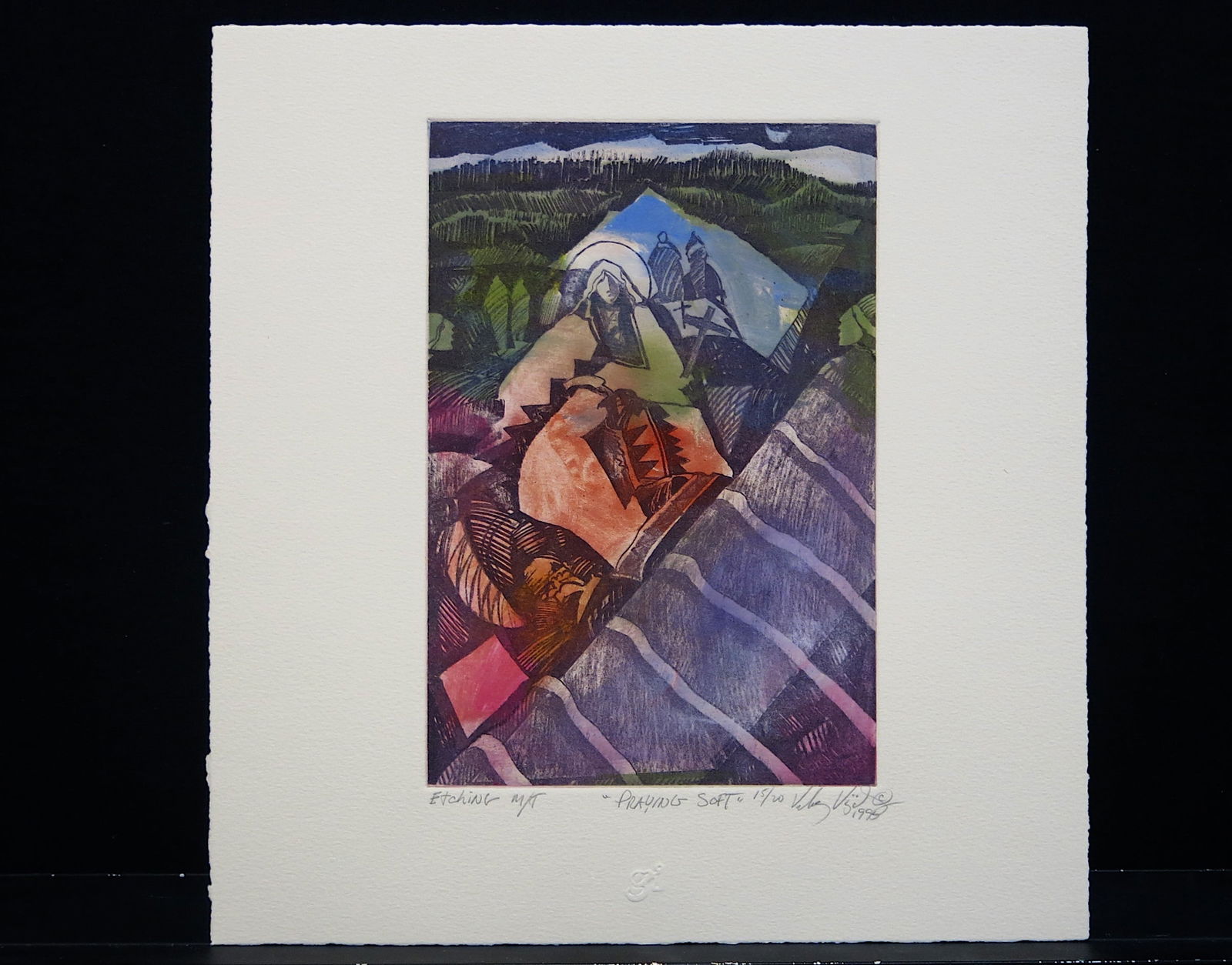 Playing Soft: Etching signed and numbered lower right title lower center