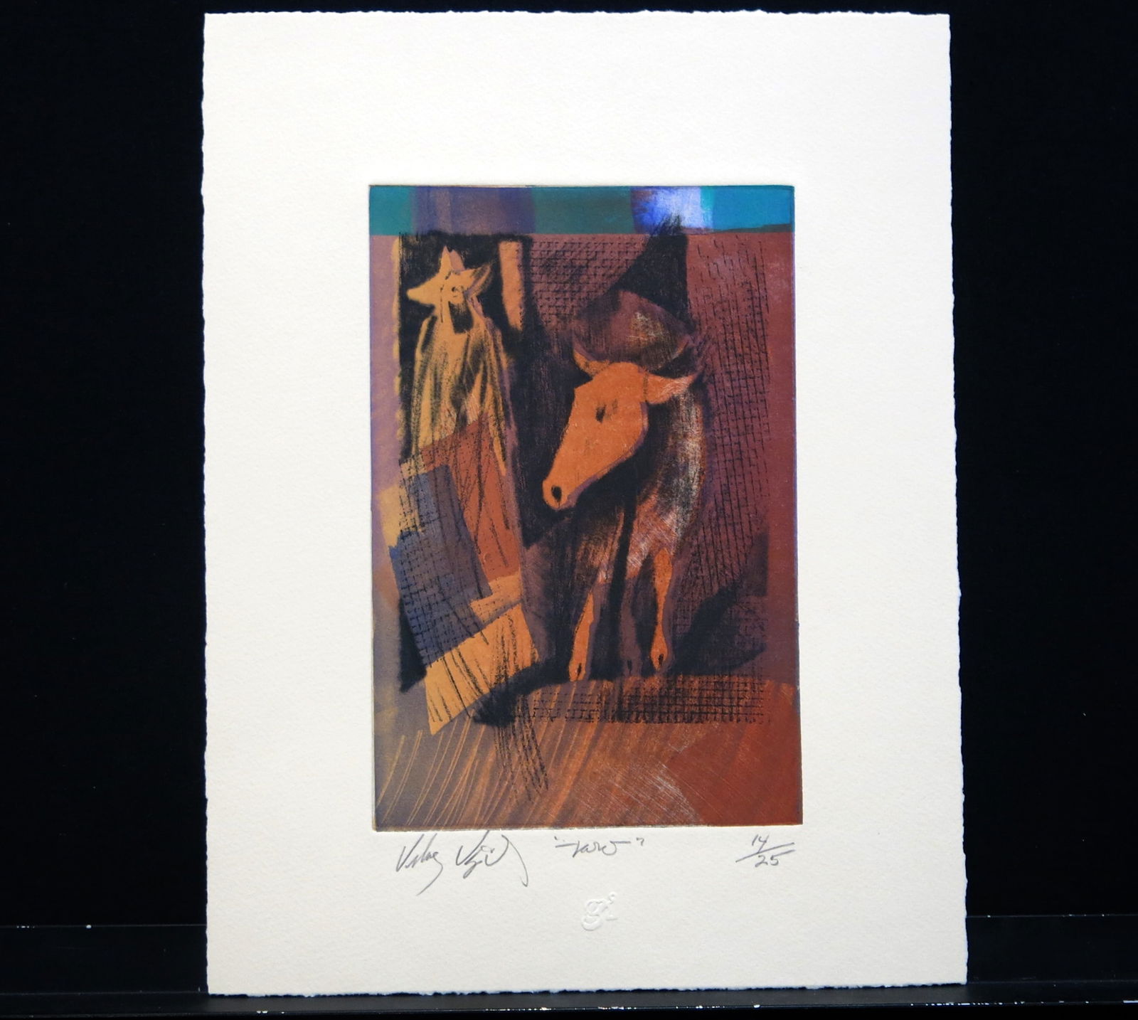 Toro: Etching with hand work signed lower left numbered lower right title lower center