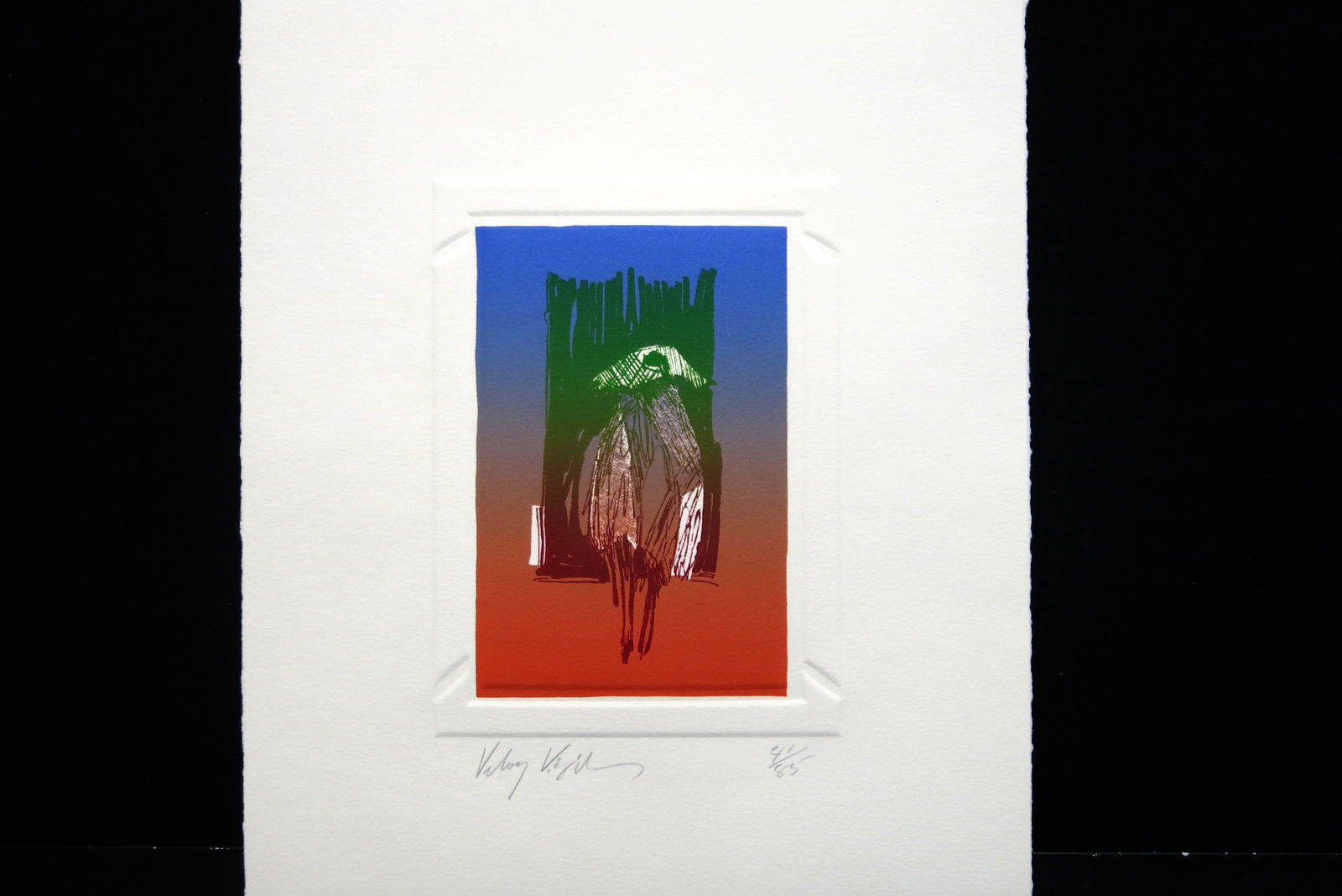 Mother Lamb: Lithograph Embossed signed and numbered below image