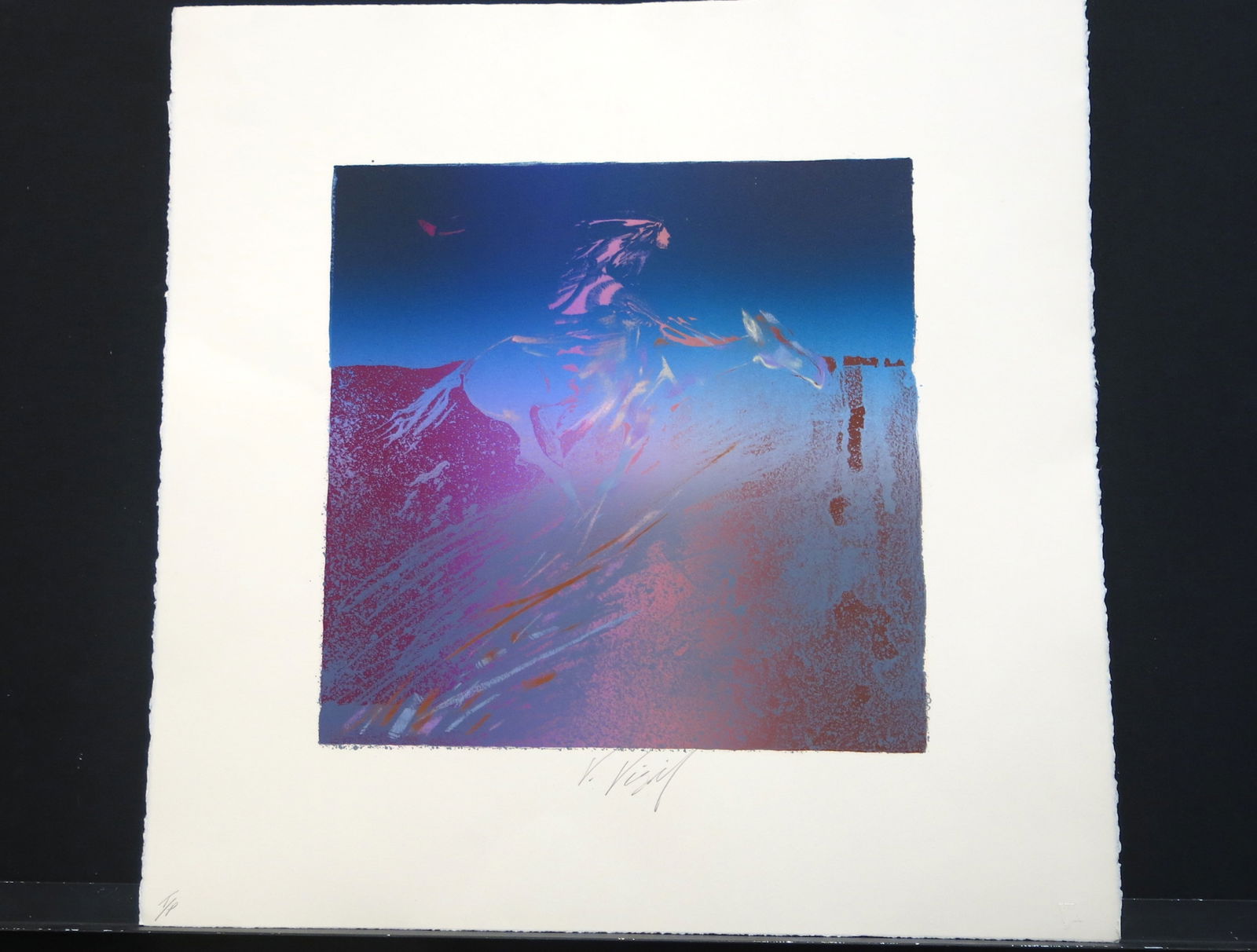 Passing Cloud: Lithograph signed lower center under image TP bottom left on paper