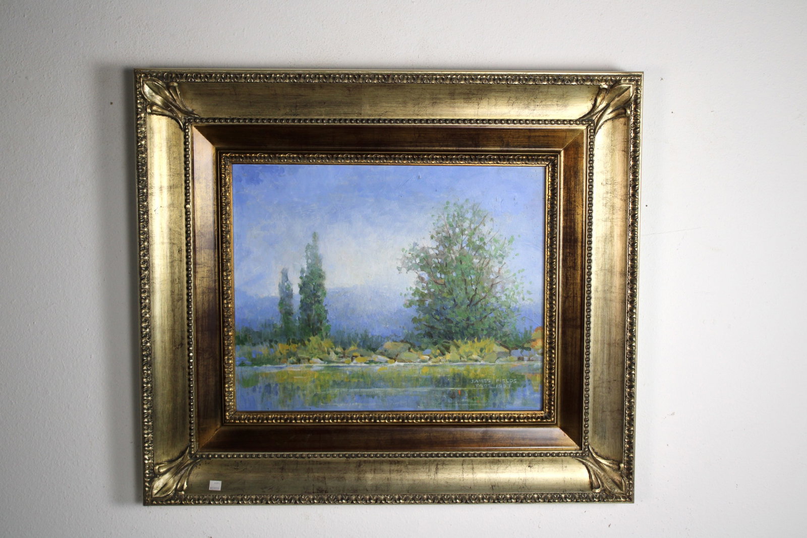 James FIELDS (American) Original Acrylic on Board, Signed Lower Right, "Morning Haze": Original acrylic on board by James Fields. Measures 16x20 inches. Exquisitely Framed. Category: Western Landscape Painting, High Desert Landscape Art, New Mexico Skies, Southwestern Fine Art, Listed A