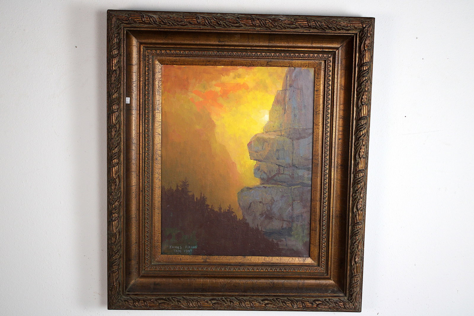 James FIELDS (American) Original Acrylic on Board, Signed Lower Left, "Mountain Sunset" (1 of 3)