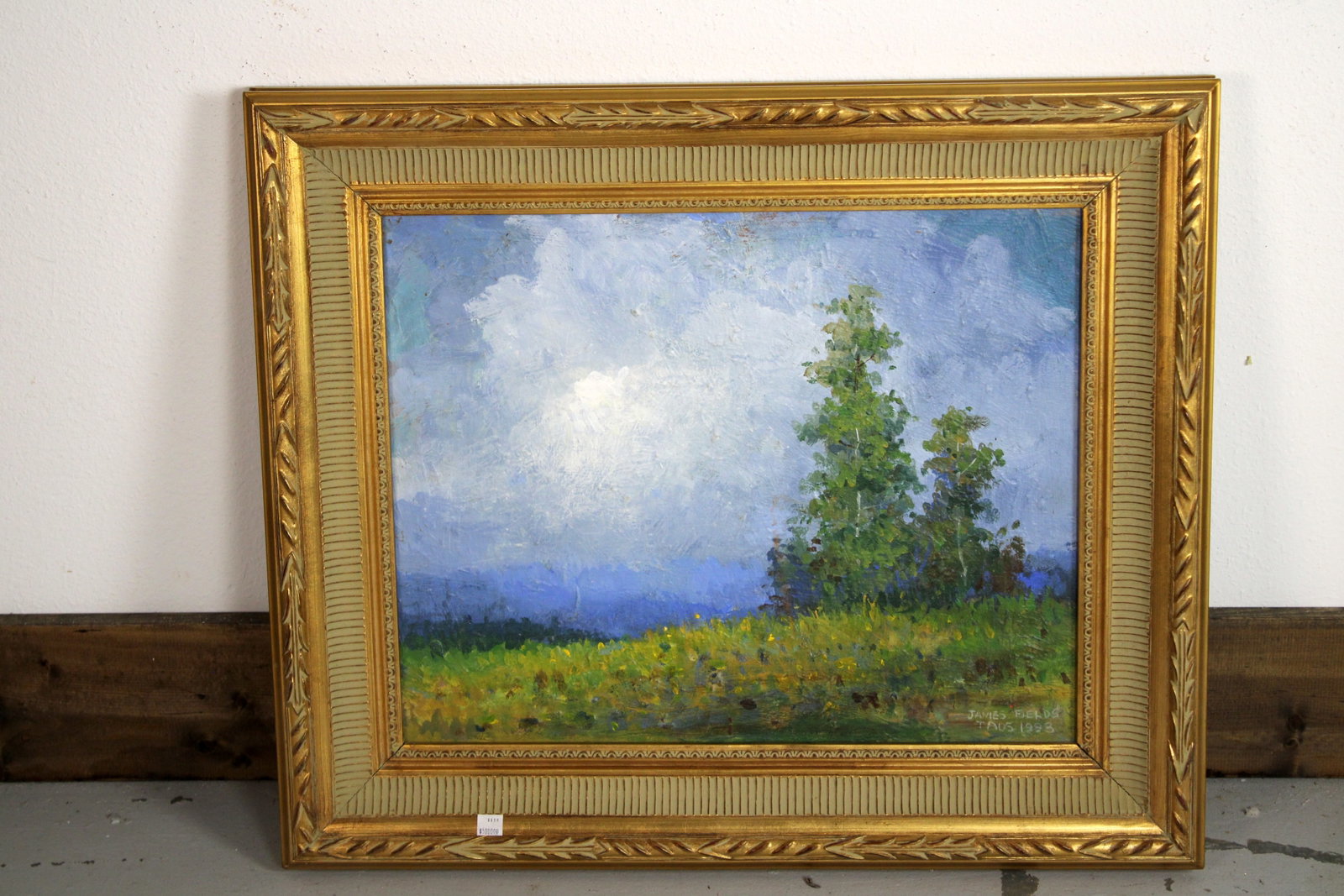 James FIELDS (American) Original Acrylic on Board, Signed Lower Right, "Spring Day": Original acrylic on board by James Fields. Measures 16x20 inches. Exquisitely Framed. Category: Western Landscape Painting, Mountain Landscape Art, New Mexico Skies, Southwestern Fine Art, Listed Arti
