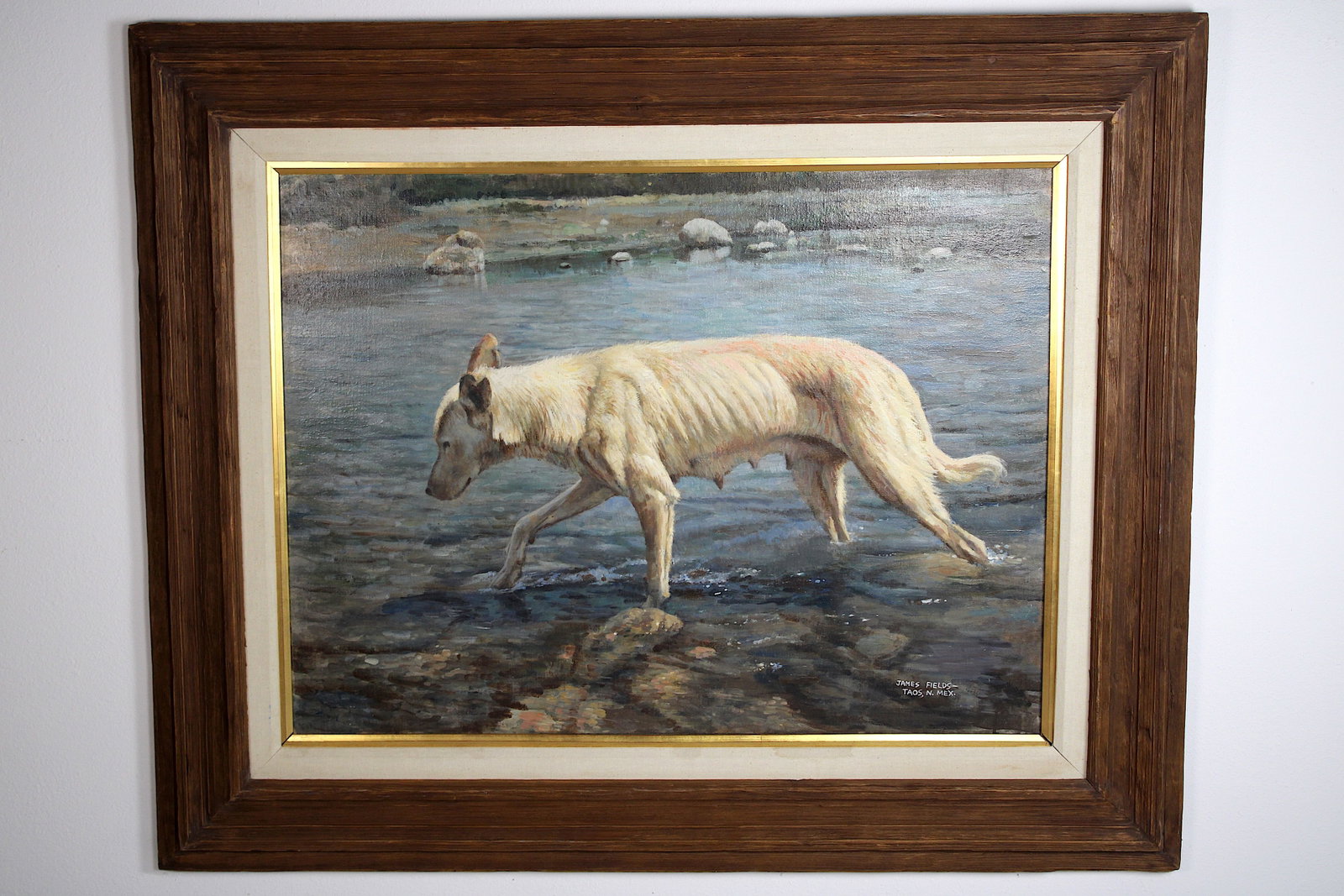 James FIELDS (American) Original Acrylic on Canvas Signed Lower Right "Hungry" (1 of 4)