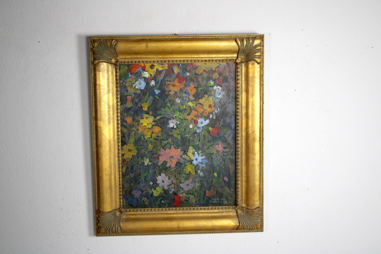 James FIELDS (American) Original Acrylic on Board, Signed Lower Right, "Flowers # 103-2": Original acrylic on board by James Fields. Measures 16x20 inches. Exquisitely Framed. Category: Western Landscape Painting, High Desert Landscape Art, New Mexico Skies, Southwestern Fine Art, Listed A