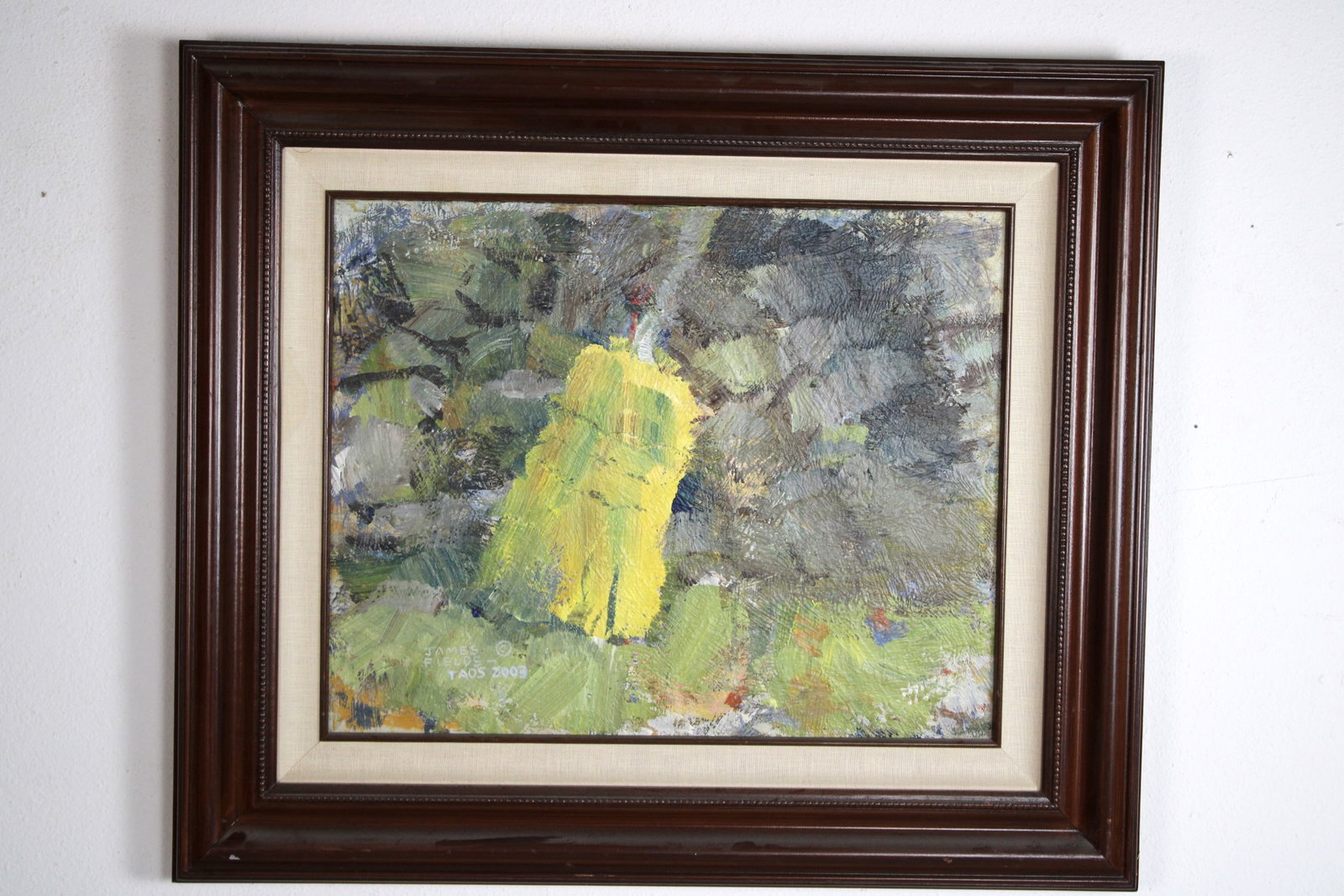 James FIELDS (American) Original Acrylic on Canvas, Signed Lower Left, "Broom And Firewood" (1 of 3)