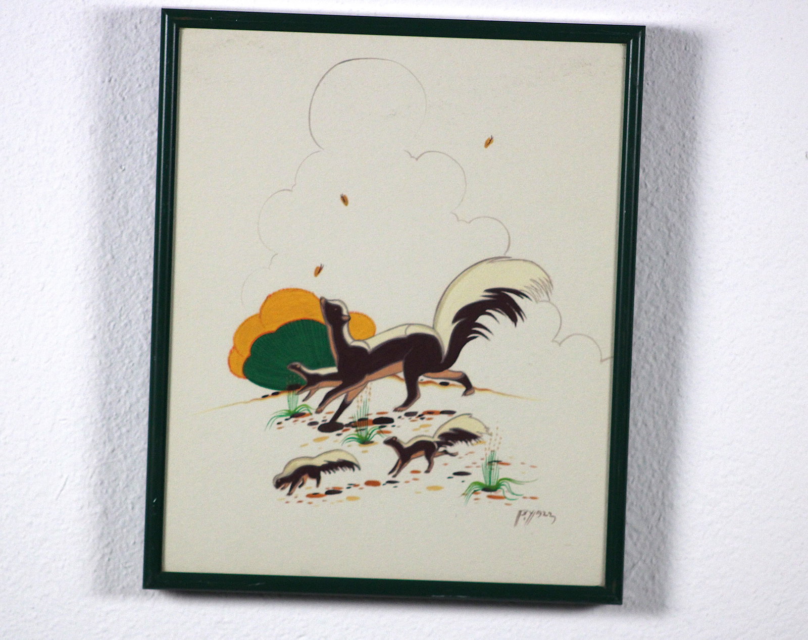 Beatien Yazz Navajo Skunk Family Watercolor (1 of 5)