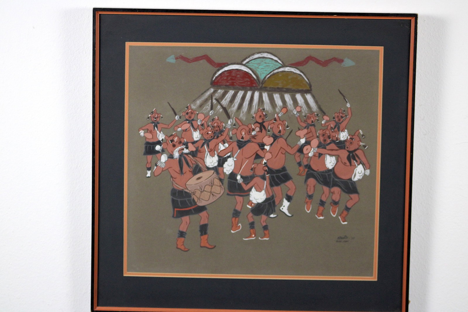 Neil David Sr. Hopi-Tewa Mudhead Dancers 1970 (1 of 8)
