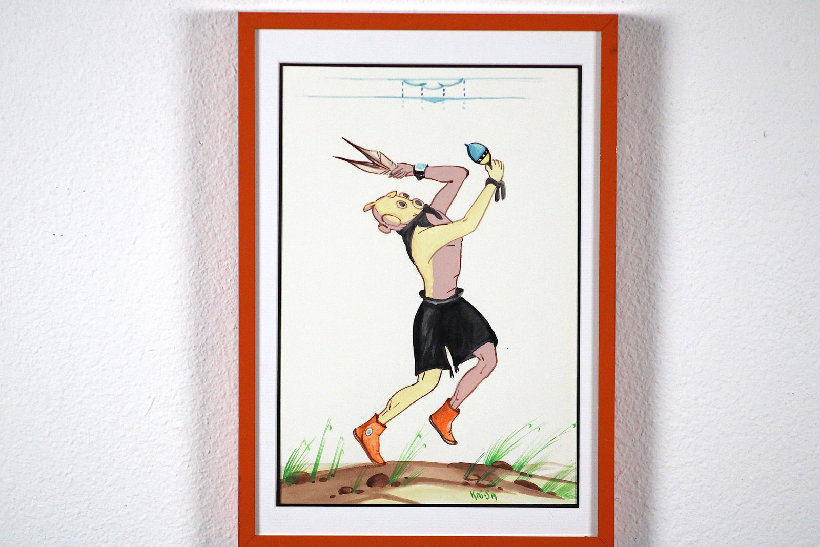 Kai-Sa Percy Sandy Zuni Mudhead Painting (1 of 5)