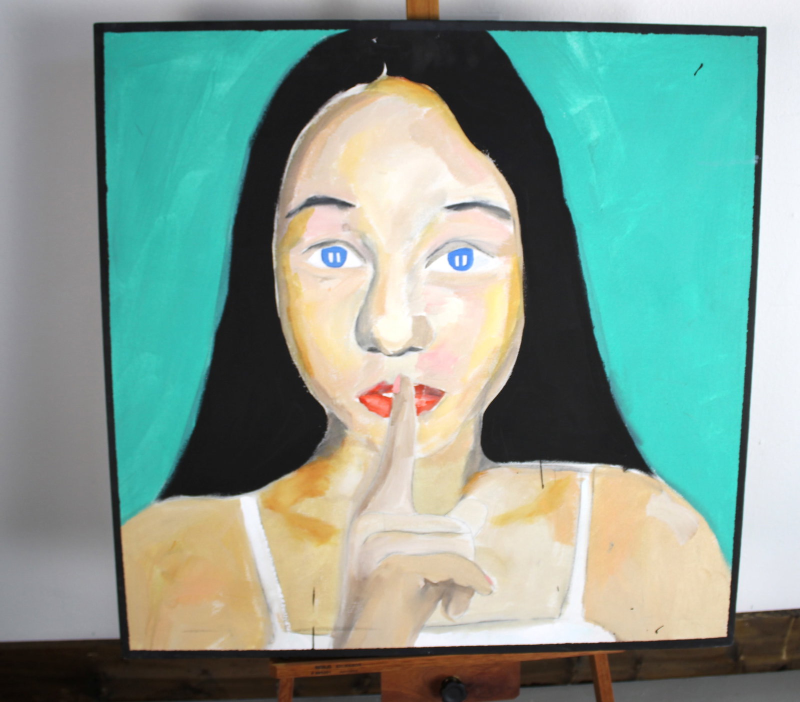 Gregory Lomayesva Hopi Ssshhh Portrait Art (1 of 4)