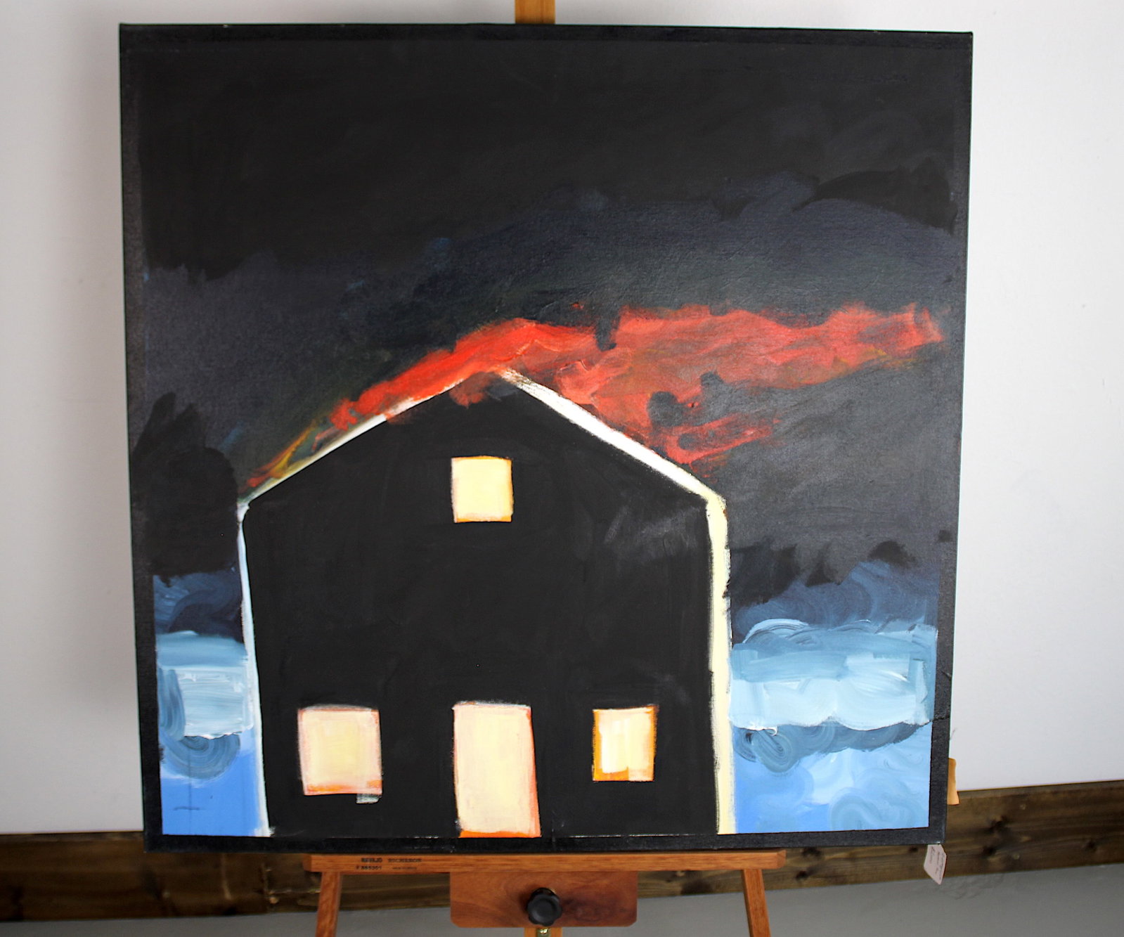 Gregory Lomayesva Hopi House on Fire Painting (1 of 4)