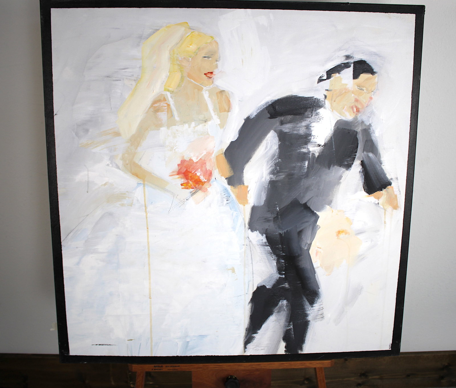 Gregory Lomayesva Hopi Happy Couple Painting (1 of 5)