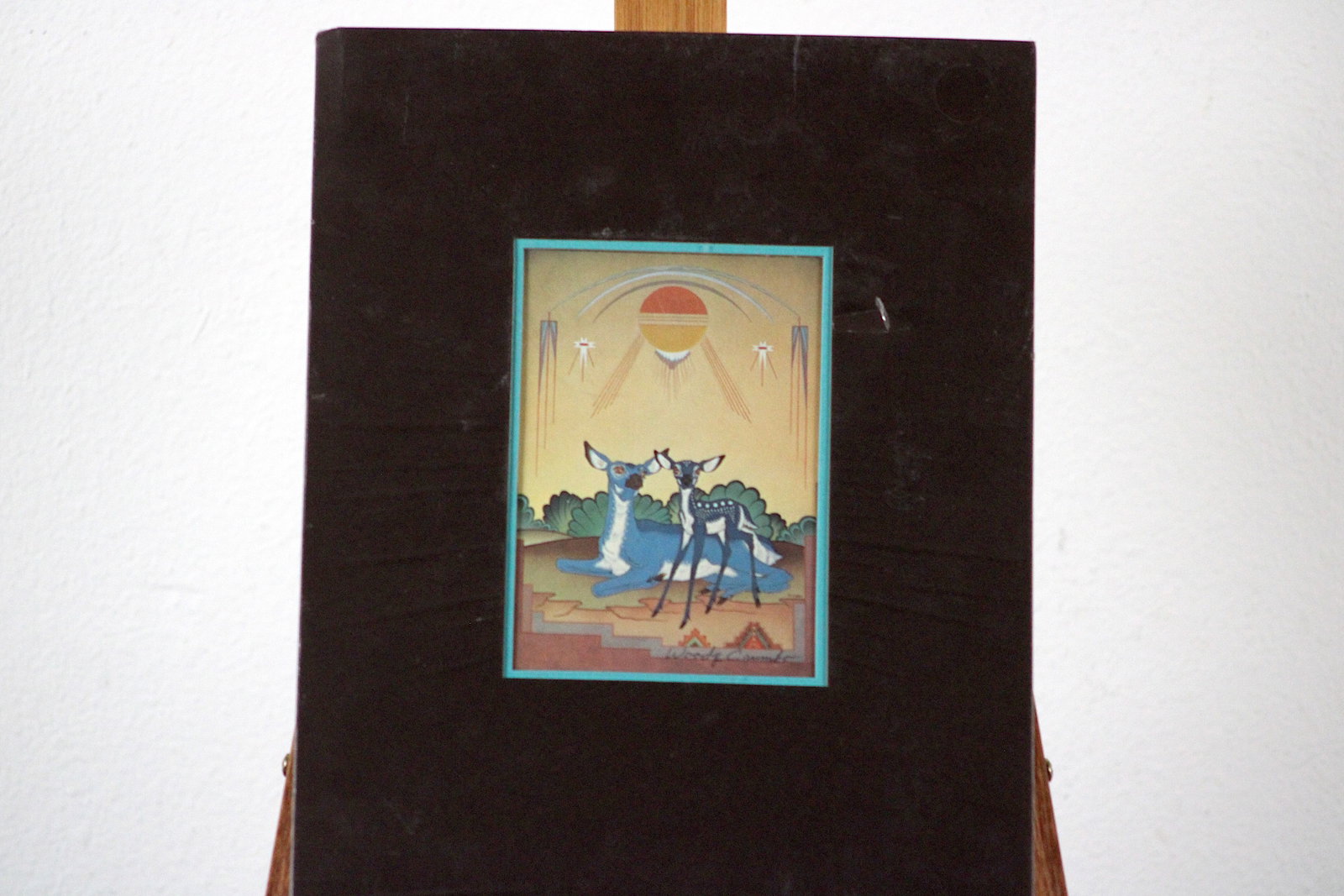 Woody Crumbo Two Blue Deer Signed Color Print (1 of 4)