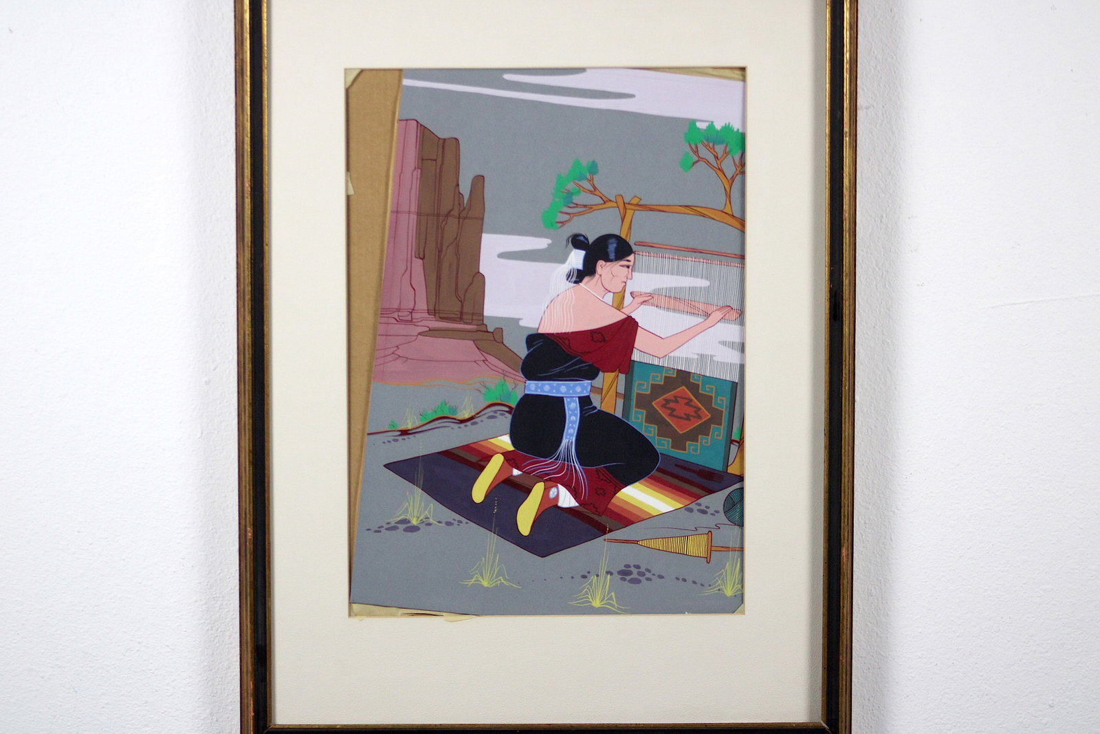 Raymond Johnson Navajo Weaver Watercolor (1 of 5)