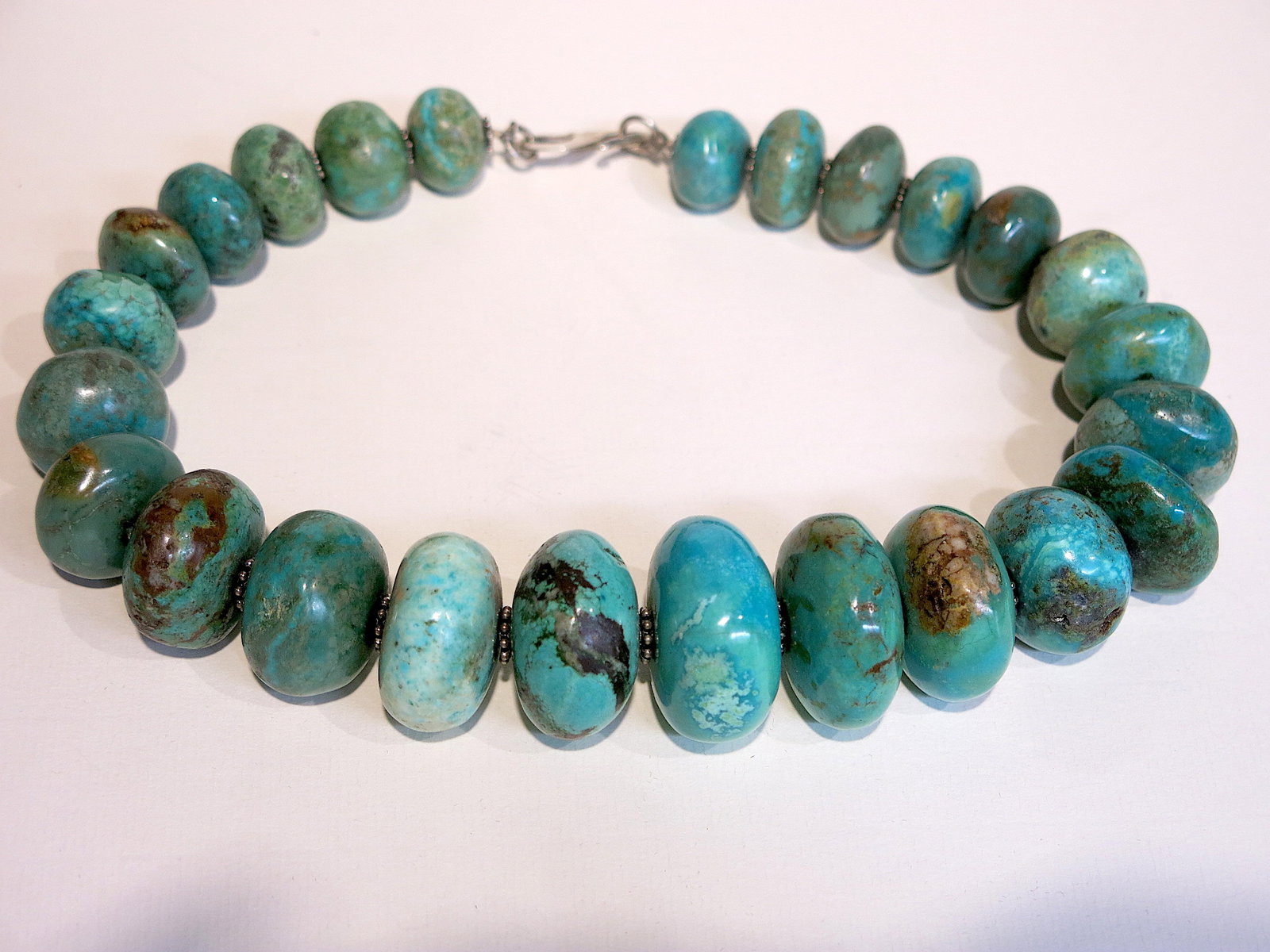 Southwestern Turquoise Rondelle Bead Necklace (1 of 10)