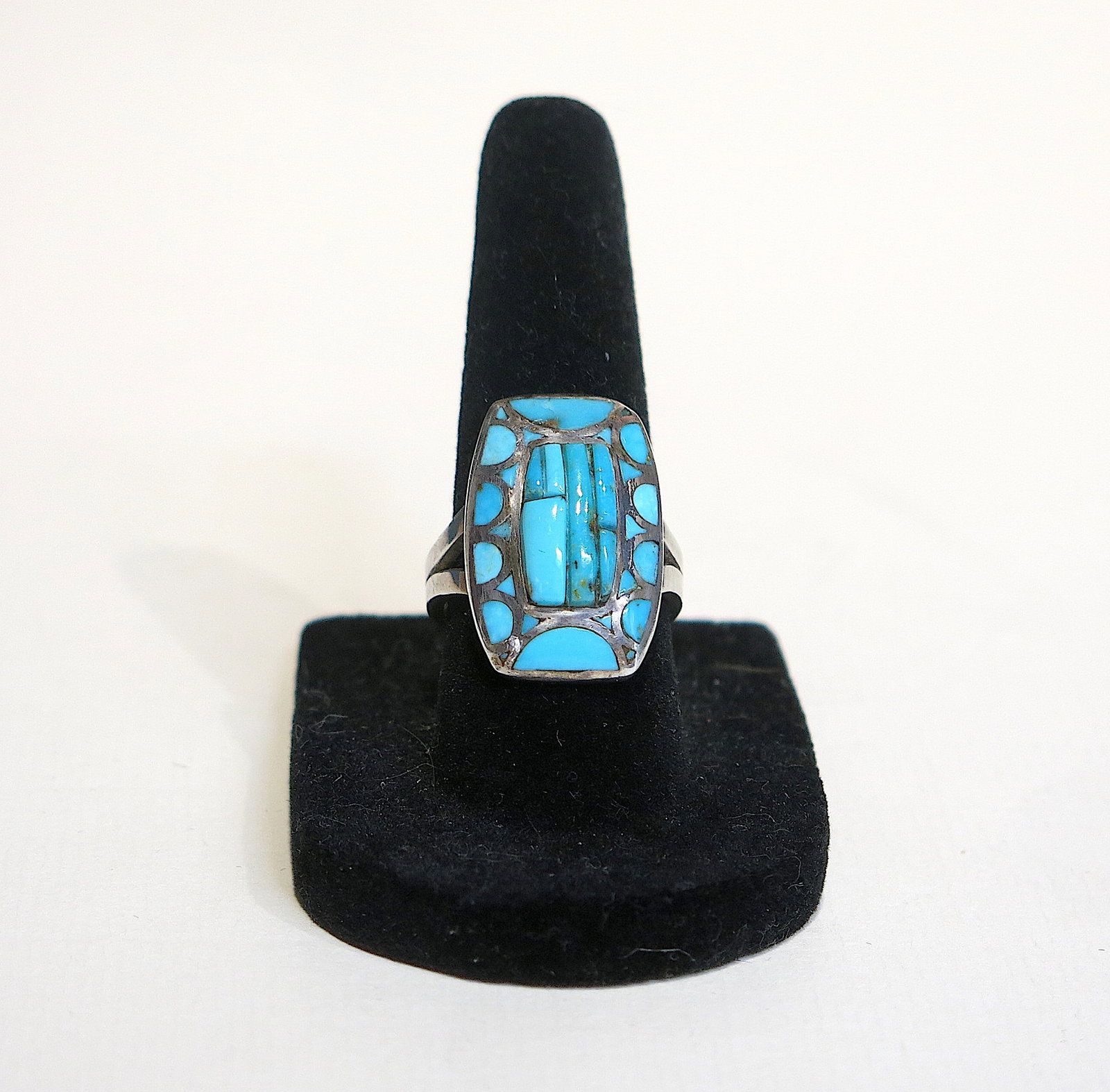 D. Stewart Zuni Sleeping Beauty Inlay Ring (1 of 7)