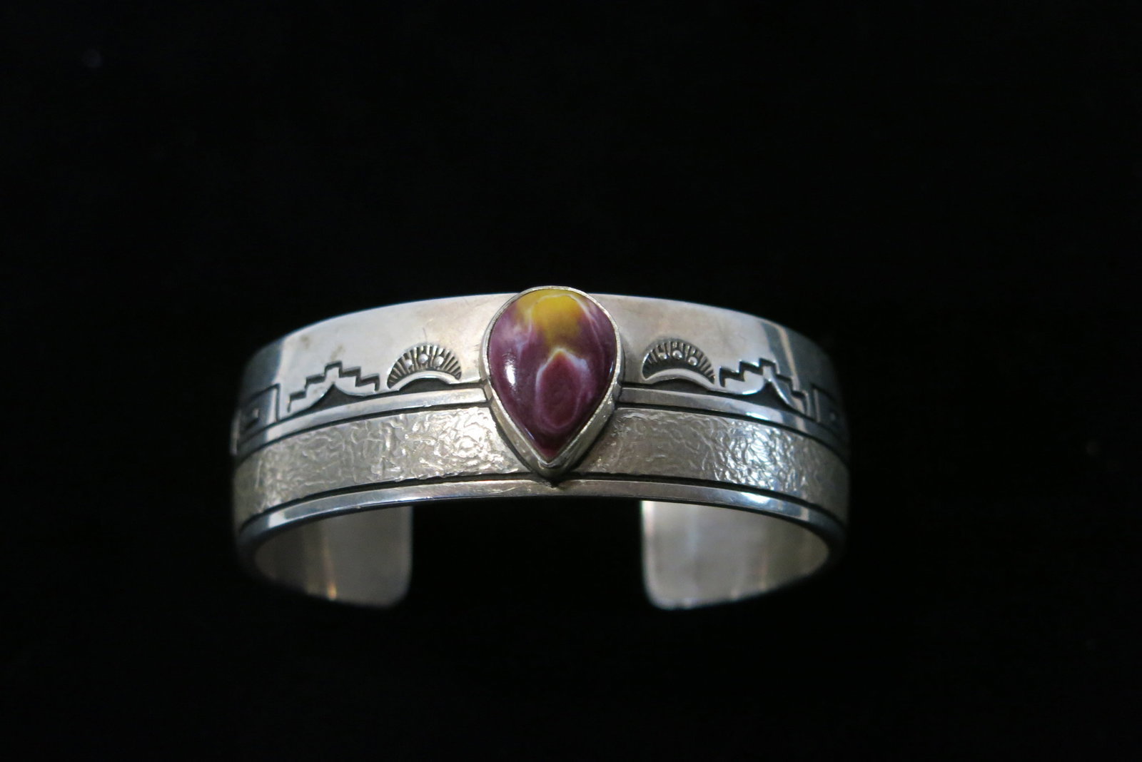Charlie John Navajo Spiny Oyster Cuff Bracelet (1 of 6)