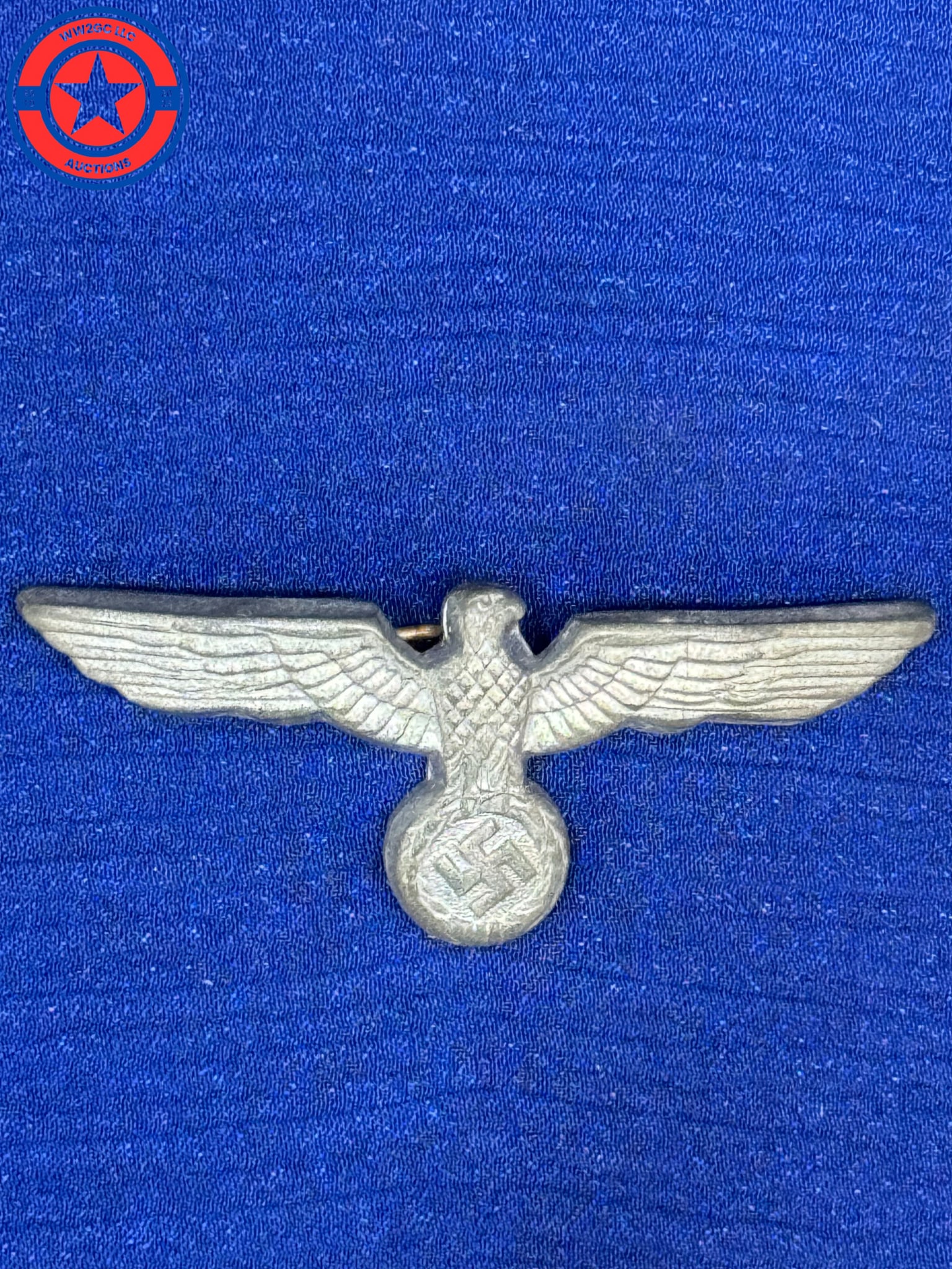 Original German WWII Heer Aluminum Visor Cap Eagle (1 of 3)