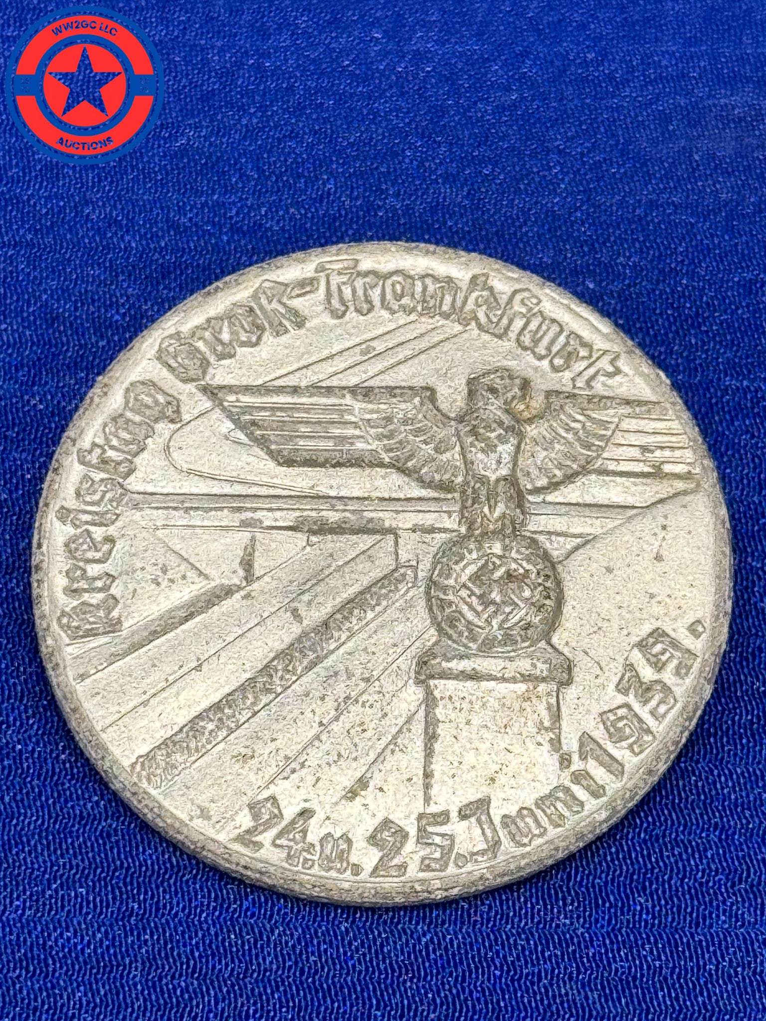 German Kreistag Gross Frankfurt 1939 Tinnie: WW2 German Kreistag Gross Frankfurt 1939 Tinnie