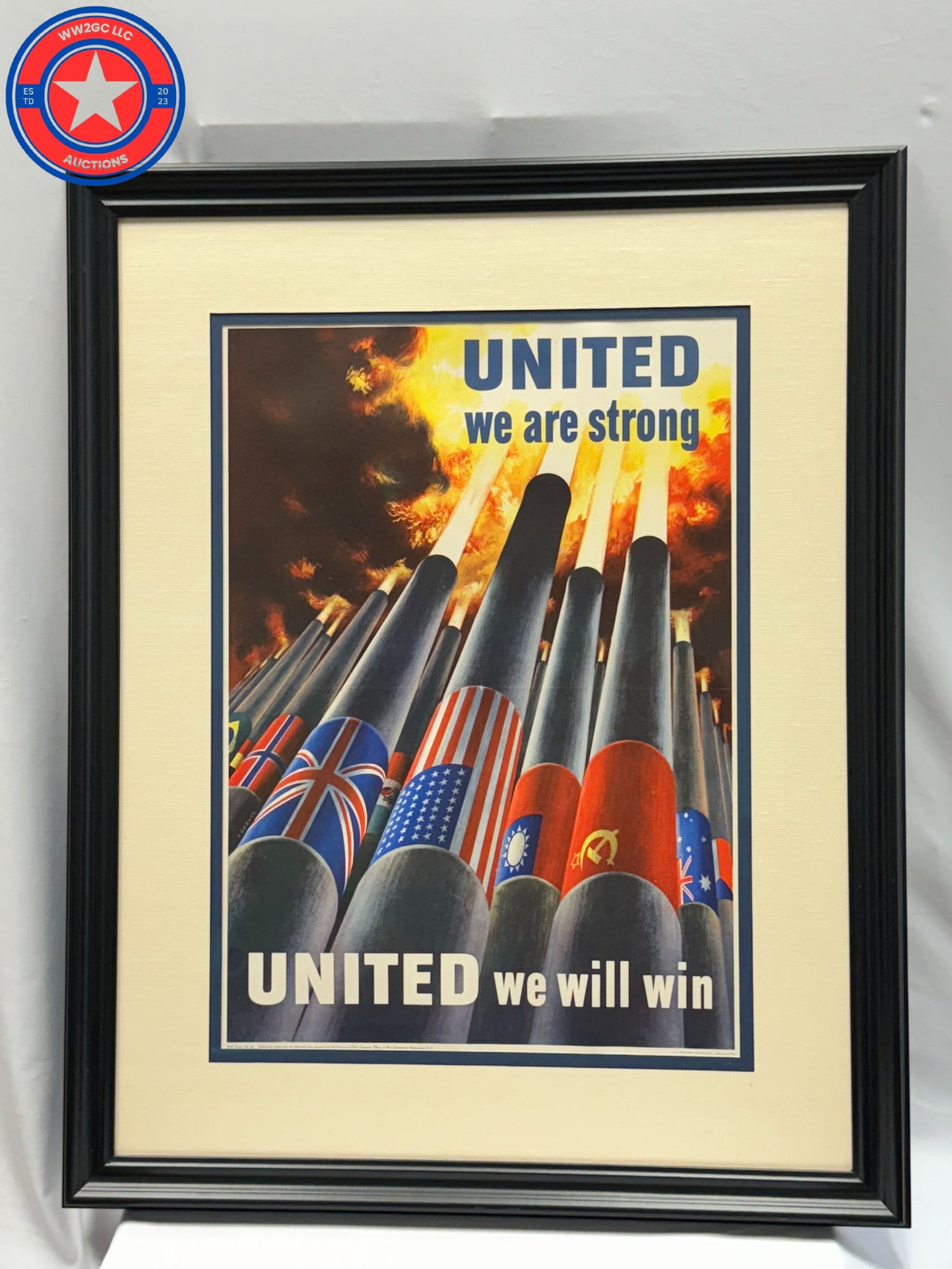 WW2 War American Patriotic Poster United We Are Strong: American Patriotic Print, Patriotic Printable Wall Art, Army Poster Wall Art, Man Cave Decor