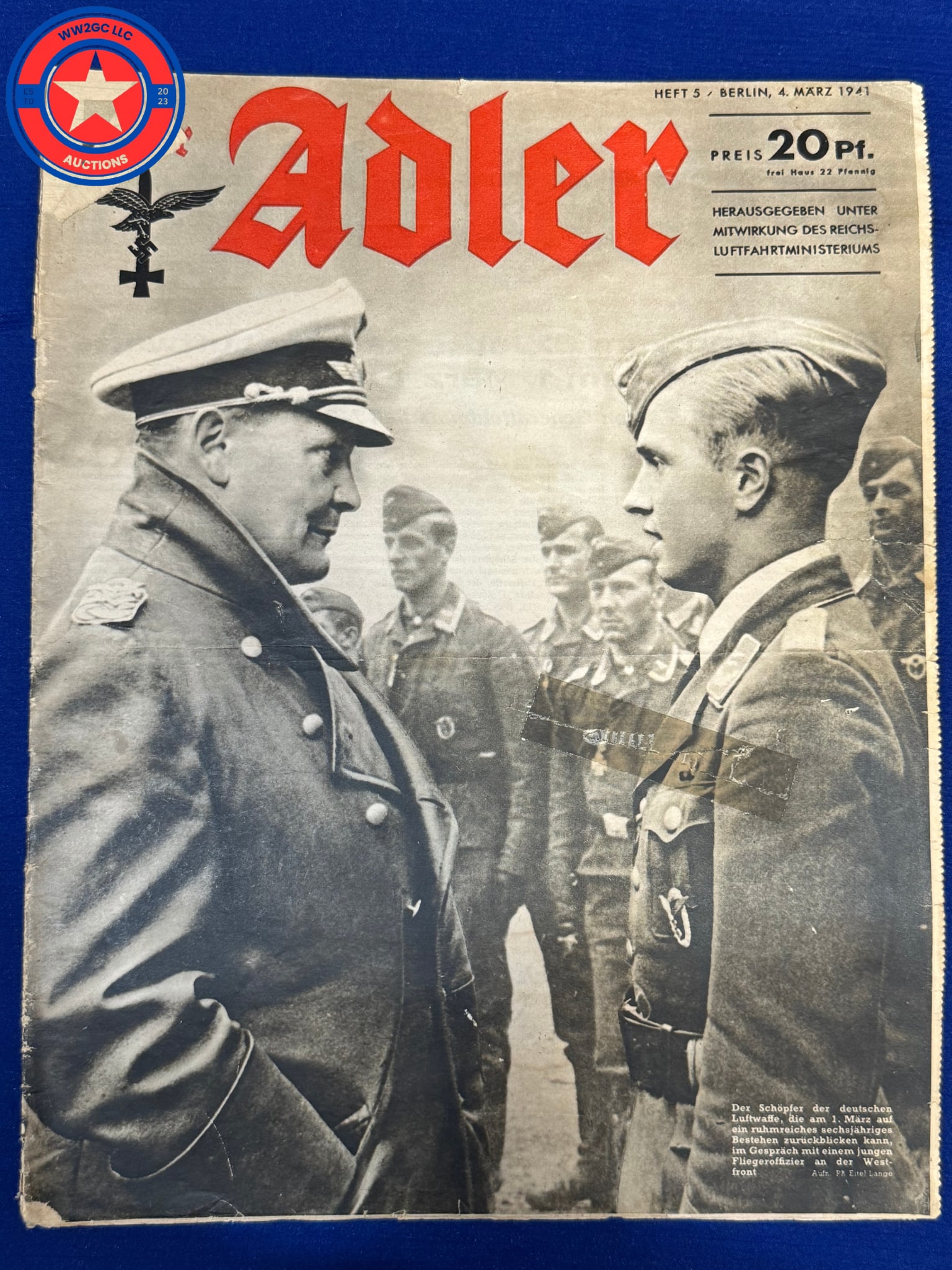 WW2 Luftwaffe Der Adler Magazine - March 1941 (1 of 3)