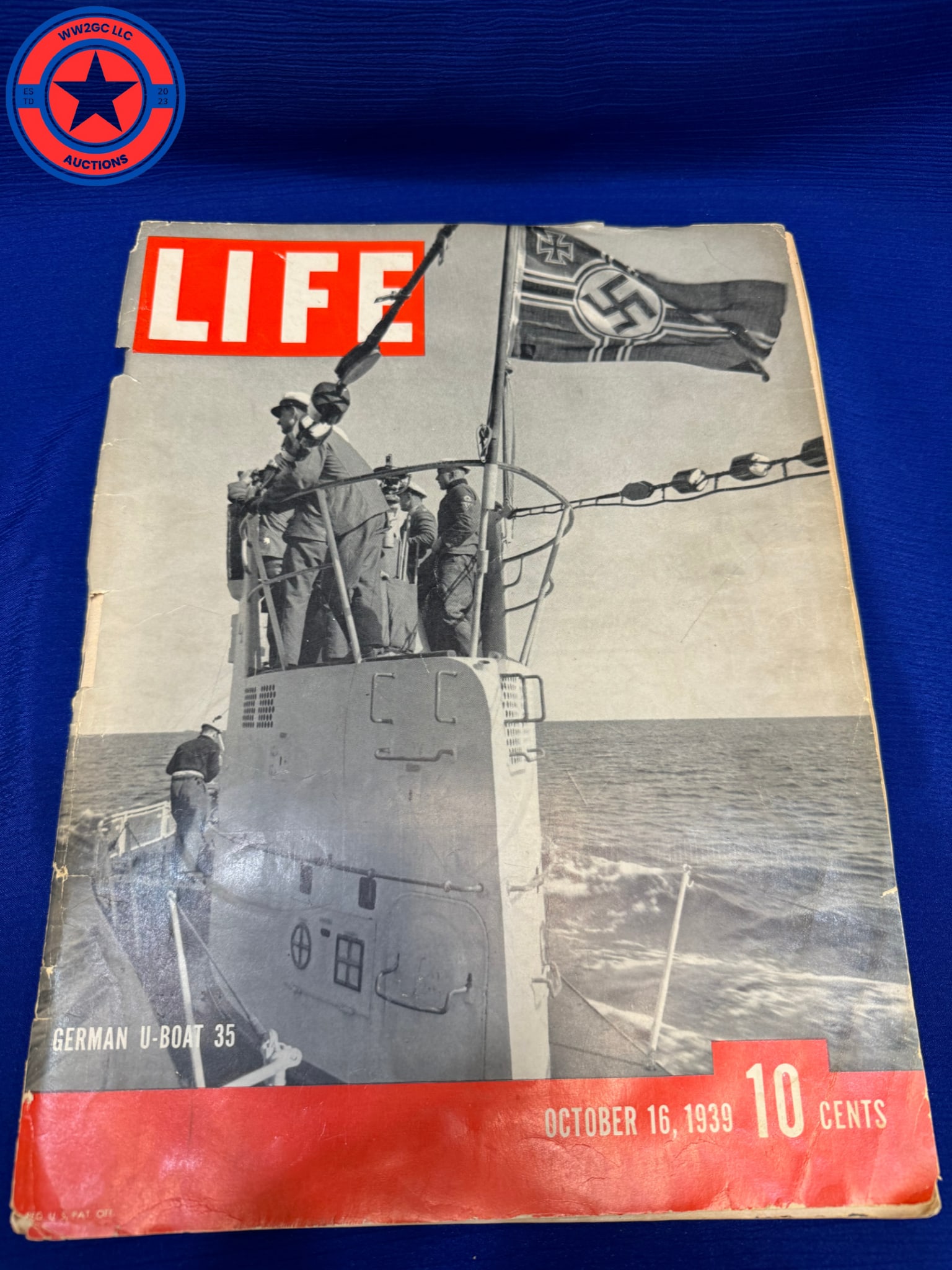 Life magazine October 16, 1939. German U-Boat 35 (1 of 4)