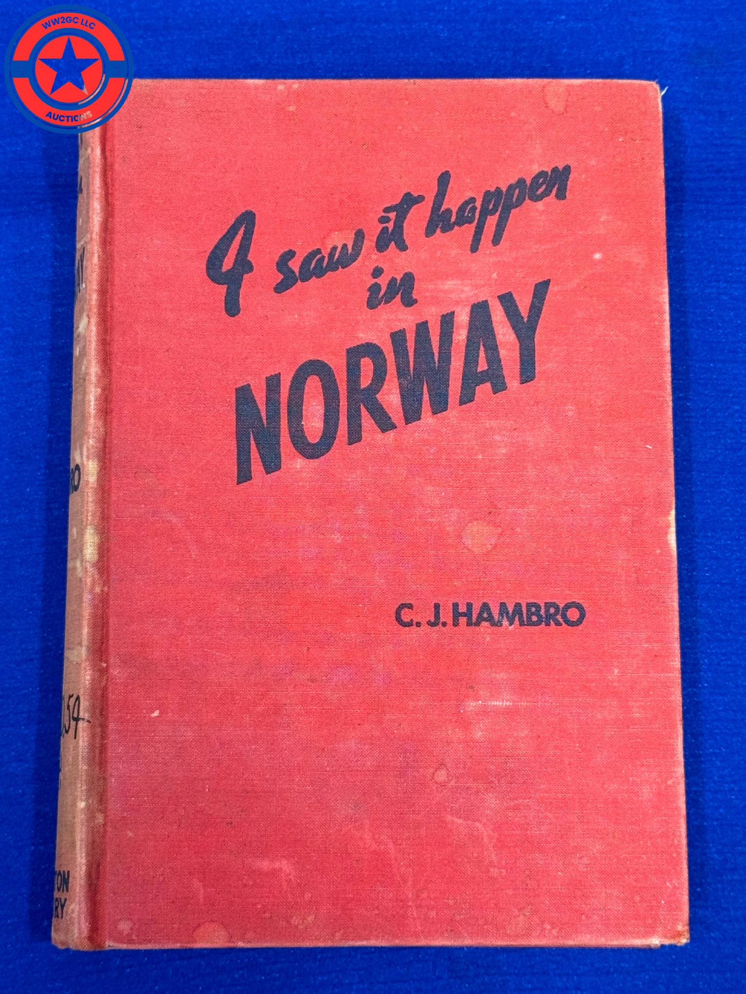 I Saw It Happen in Norway, by C.J. Hambro: I Saw It Happen in Norway, by C.J. HambroTitle: I saw it happen in Norway,Author/Editor: C.J. HambroPublisher: D. Appleton-Century Co., New YorkDate: 1940Format: PaperbackCondition: Very Good
