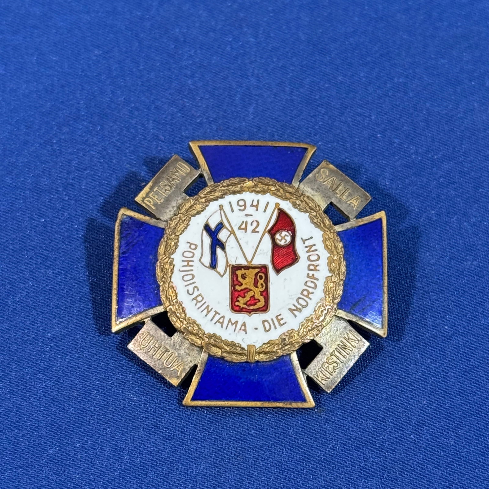 Foreign Nazi Finnish Nordfort Badge: Foreign Nazi Finnish Nordfort Badge