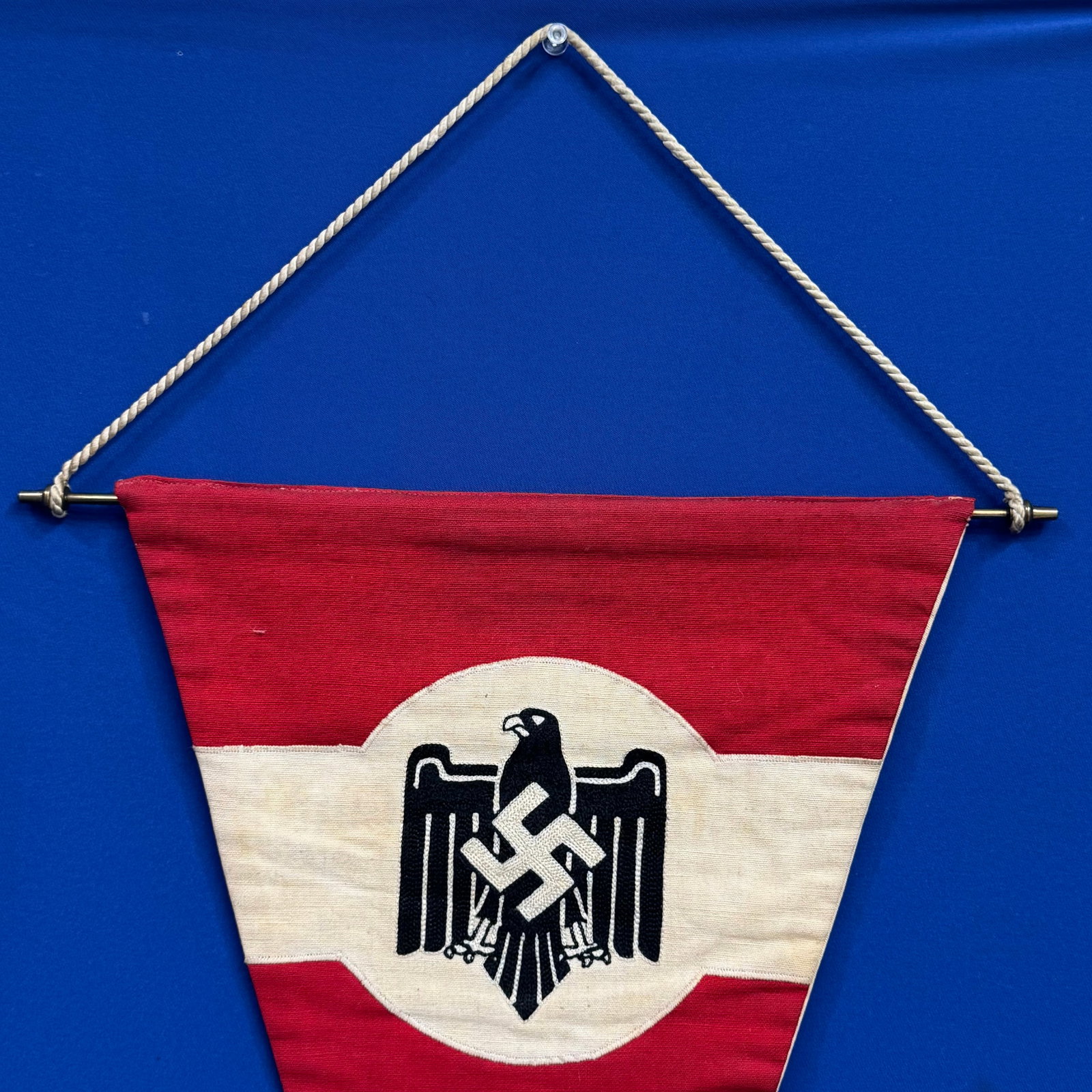 WW2 German Drl Sports Pennant: pennant commemorates a sporting event, likely a football (soccer) match, between Poland and Germany