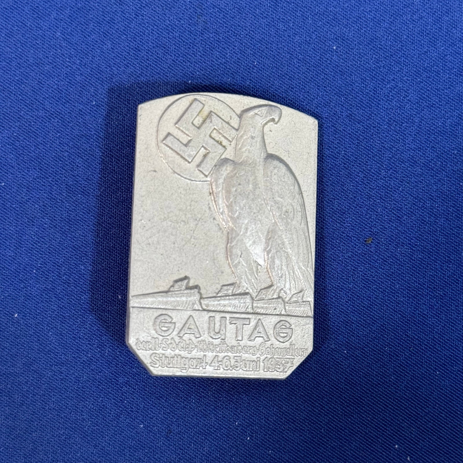 WW2 German Gautag Stuttgard 1937 Badge: WW2 German Gautag Stuttgard 1937 Badge