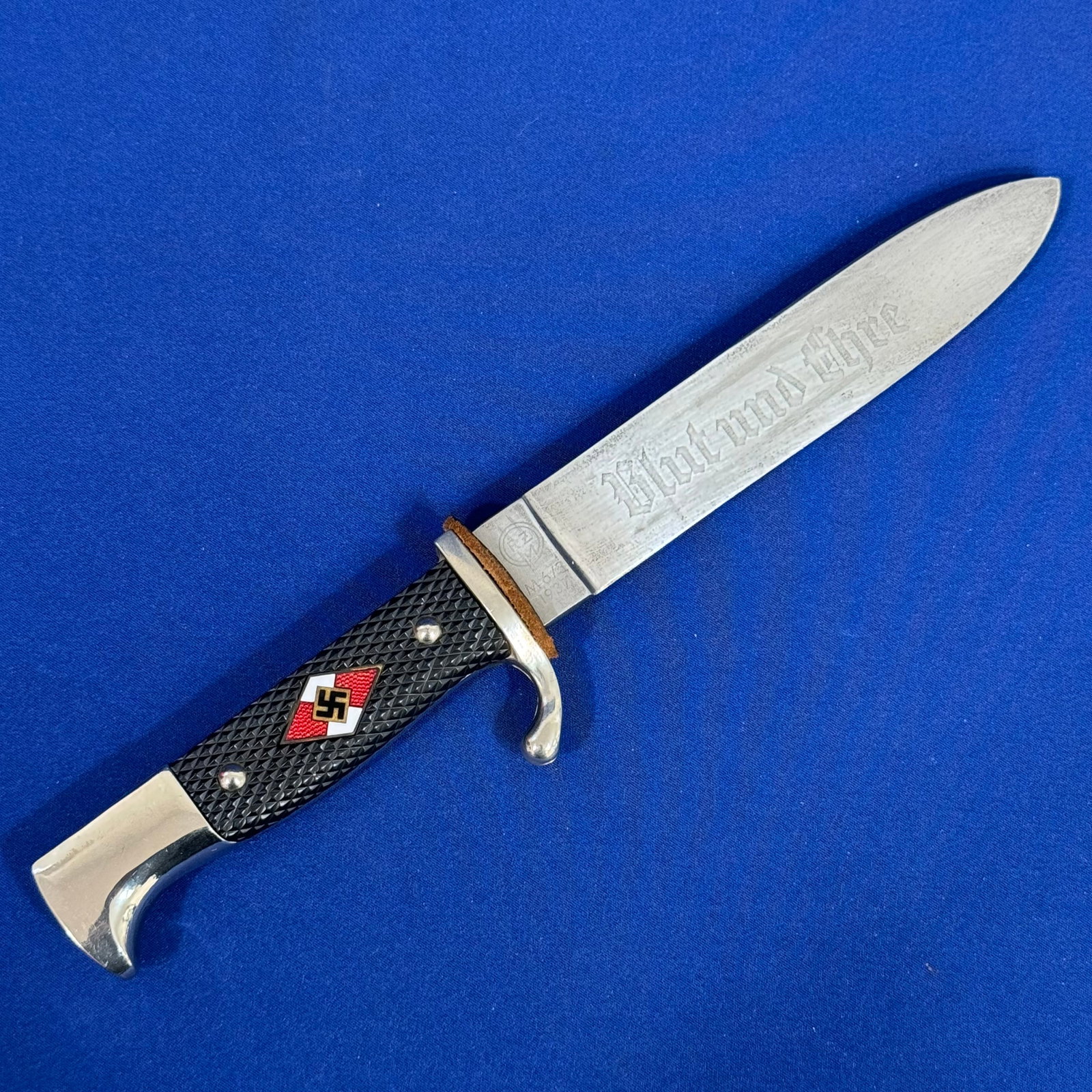 WW2 Hitler Youth knife with RZM M6 3 1937 without scabbard (post war: Nazi Hitler Youth knife with RZM M6 3 1937 without scabbardWe do not gurentee the authenticity. Please bid accordingly