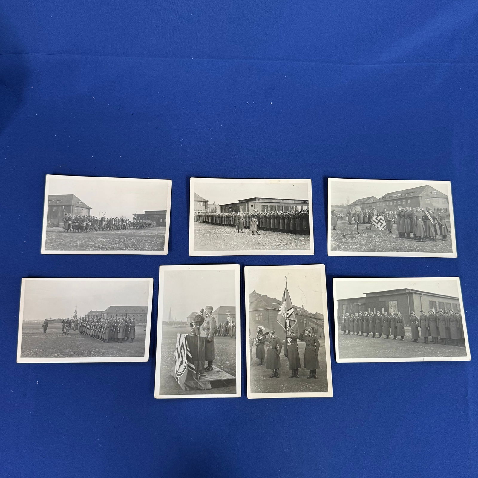 WW2 German 7 Postcards German troops parade formation: Ww2 German 7 Postcards German troops parade formation