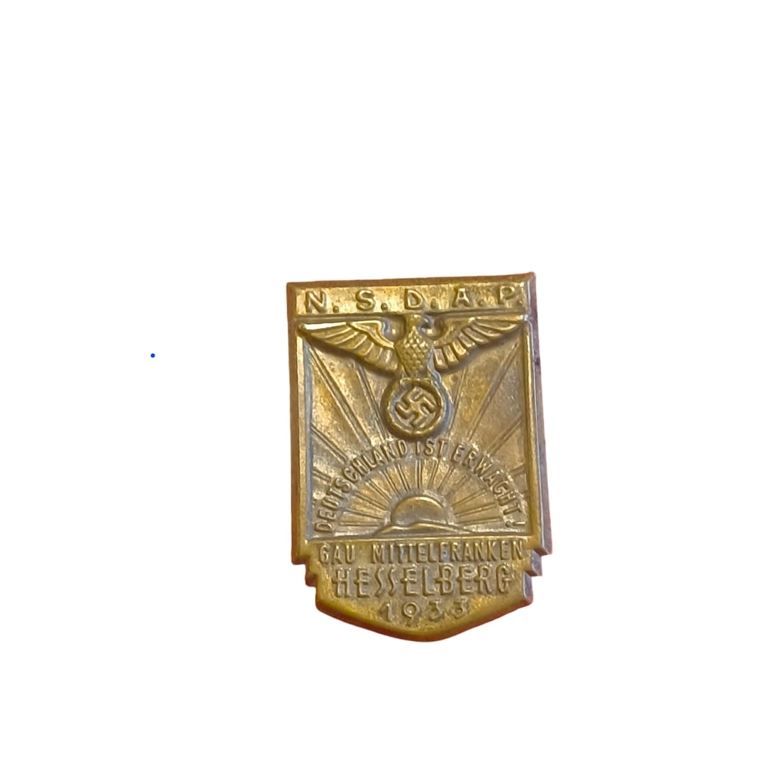 WW2 German Third Reich 1933 Deutschland Is Erwacht Tinnie: Nice early tinnie