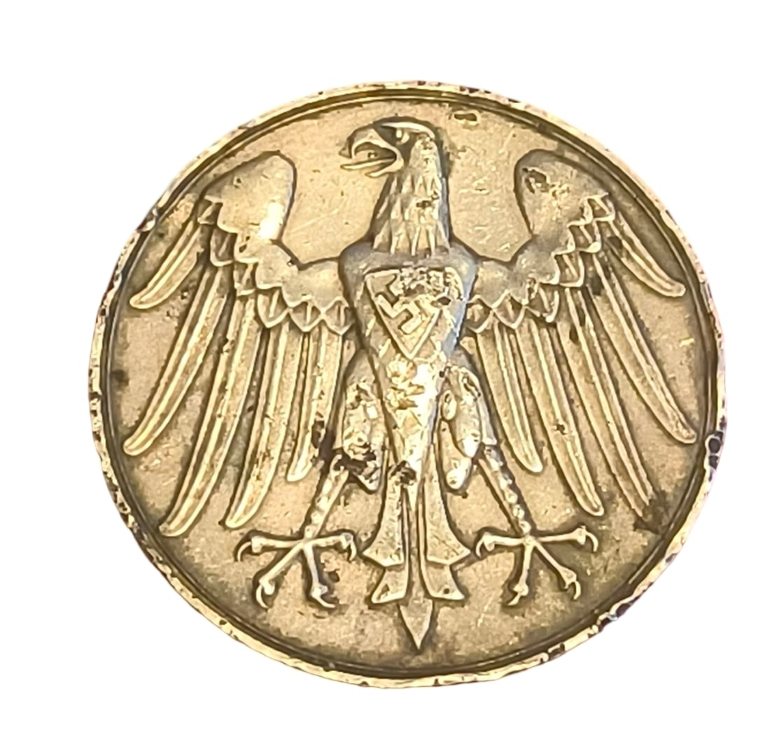 WW2 German Third Reich Life Savings Medal: Notice damages real silver