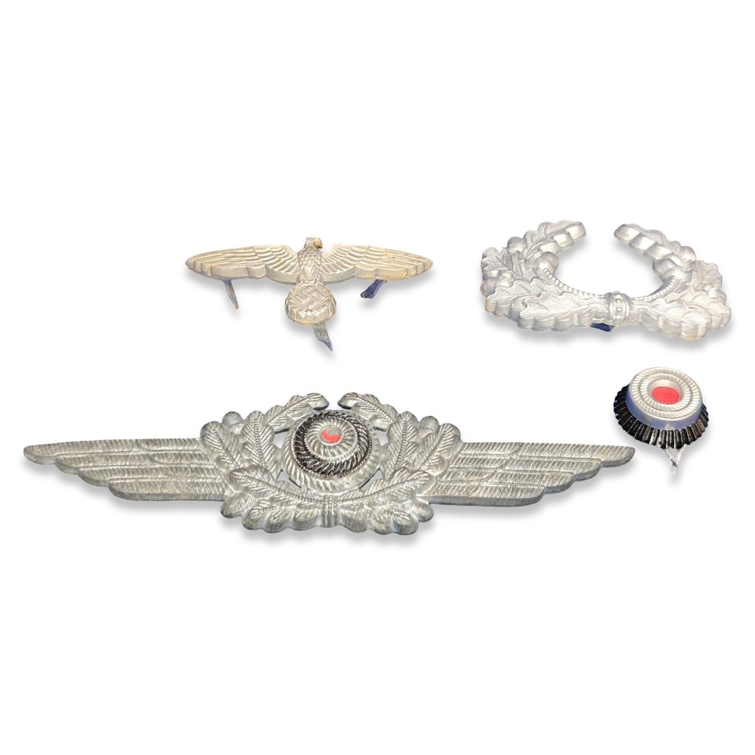 WW2 German Third Reich Hat Insignia Set - Heer and Luftwaffe Styles - UNVERIFIED - 3