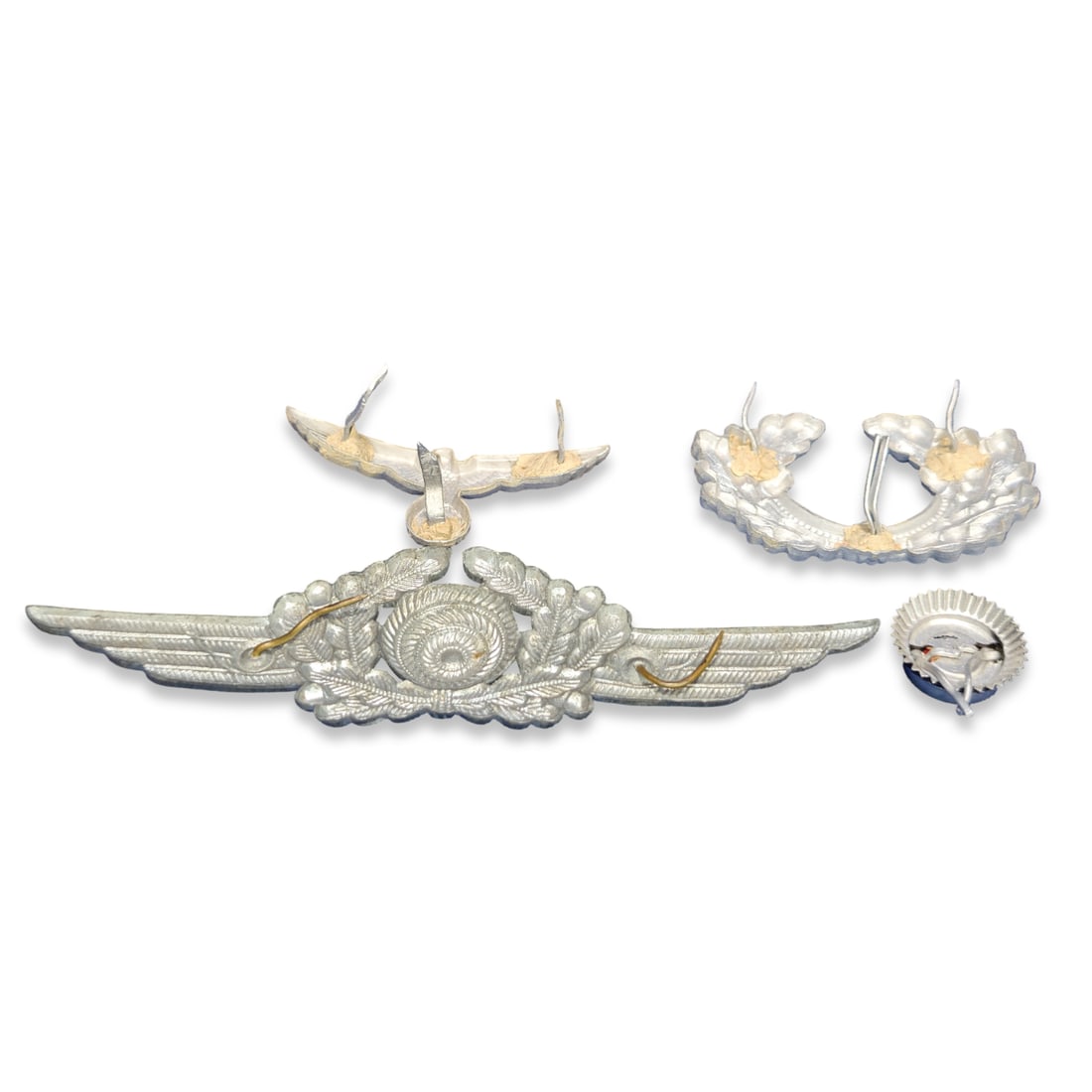 WW2 German Third Reich Hat Insignia Set - Heer and Luftwaffe Styles - UNVERIFIED - 4