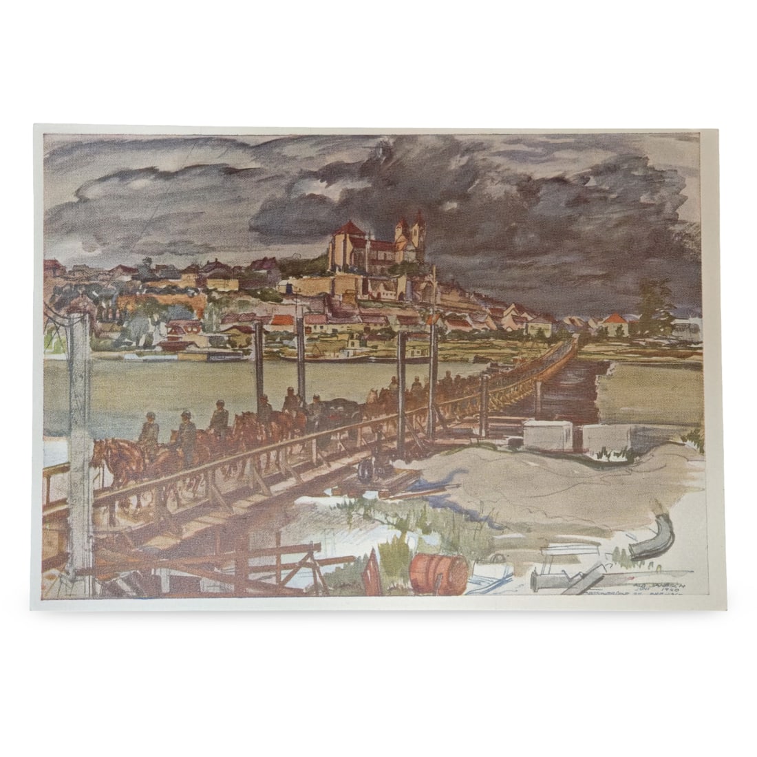 WW2 German Third Reich German Propaganda Postcards Lot - Kriegsmaler Series - 12
