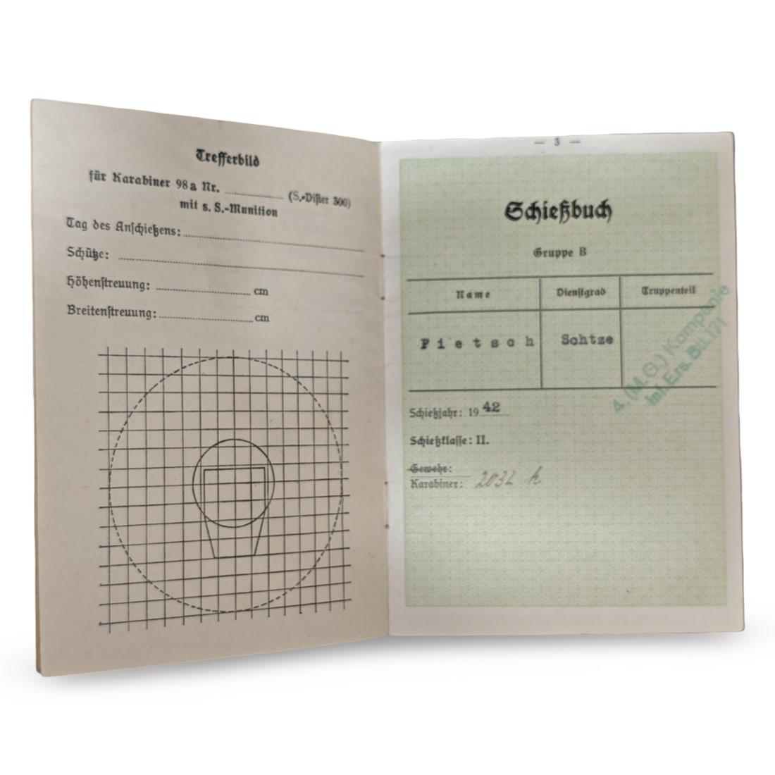 WW2 German Third Reich Wehrmacht Marksmanship Booklet - Schießbuch - 3