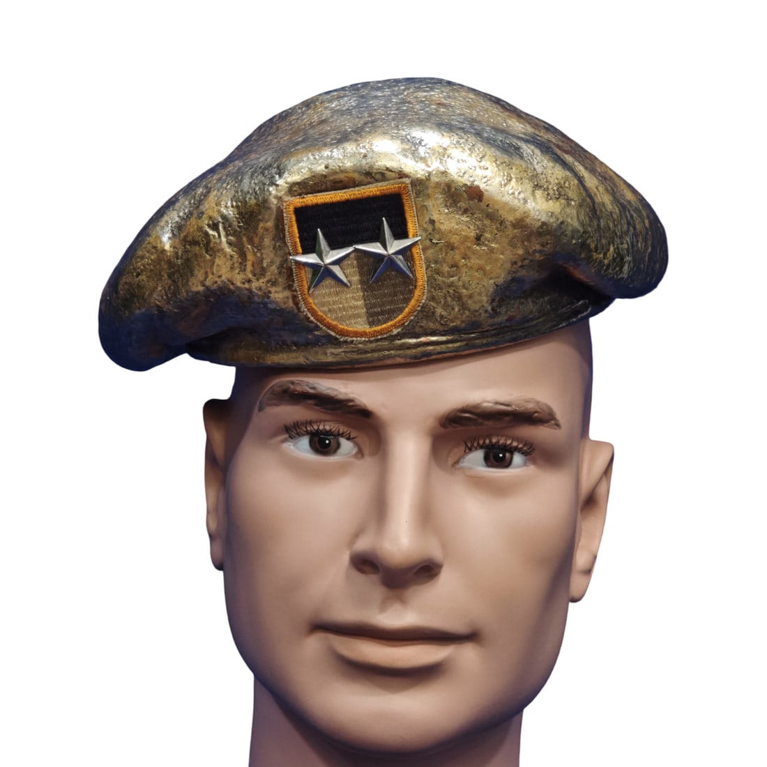 Cold War US Army Special Forces Bronzed Presentation Beret - Lt. Gen. William P. Yarborough: GENERAL WILLIAM P. YARBOROUGH’S PERSONAL GREEN BERETOffered is the personal Green Beret of Lieutenant General William P. Yarborough, the man recognized worldwide as the Father of the Modern Green