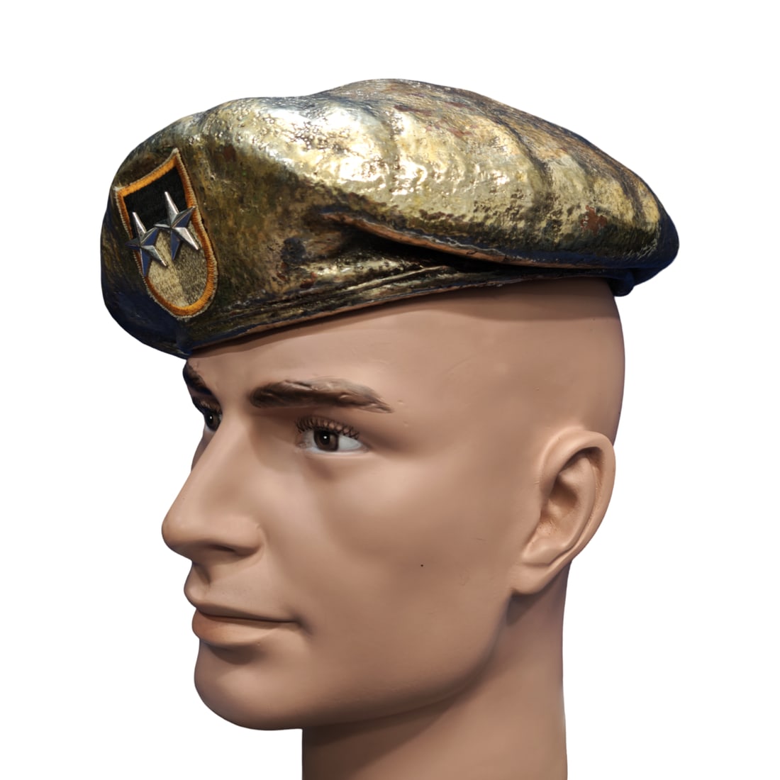 Cold War US Army Special Forces Bronzed Presentation Beret - Lt. Gen. William P. Yarborough - 2