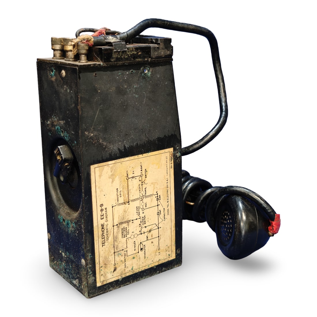 WWII US Army Signal Corps Field Telephone Type EE-8-B - 3