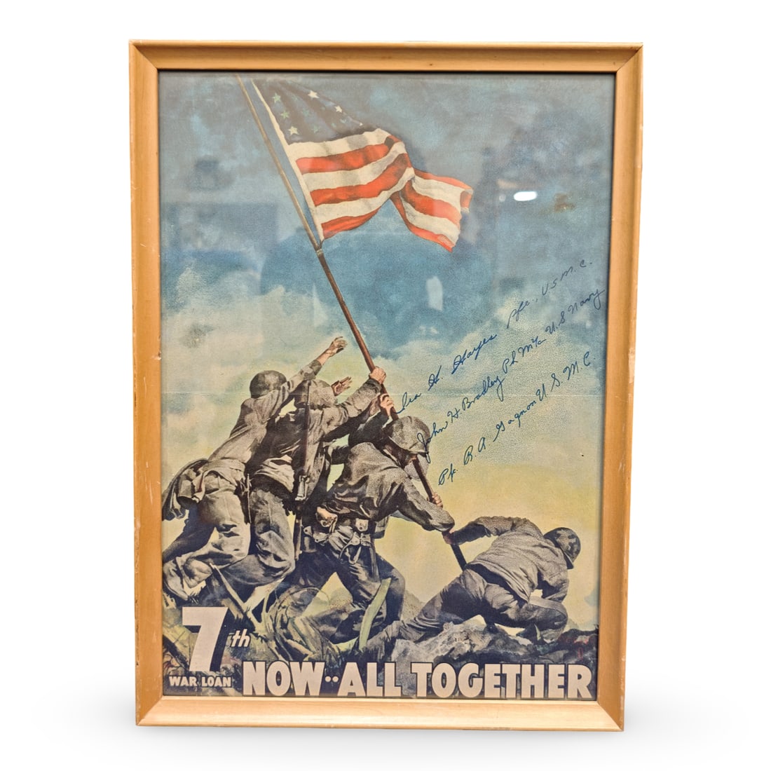 WWII Autographed Iwo Jima Poster with Provenance & Immortal Images Book Archive (1 of 7)